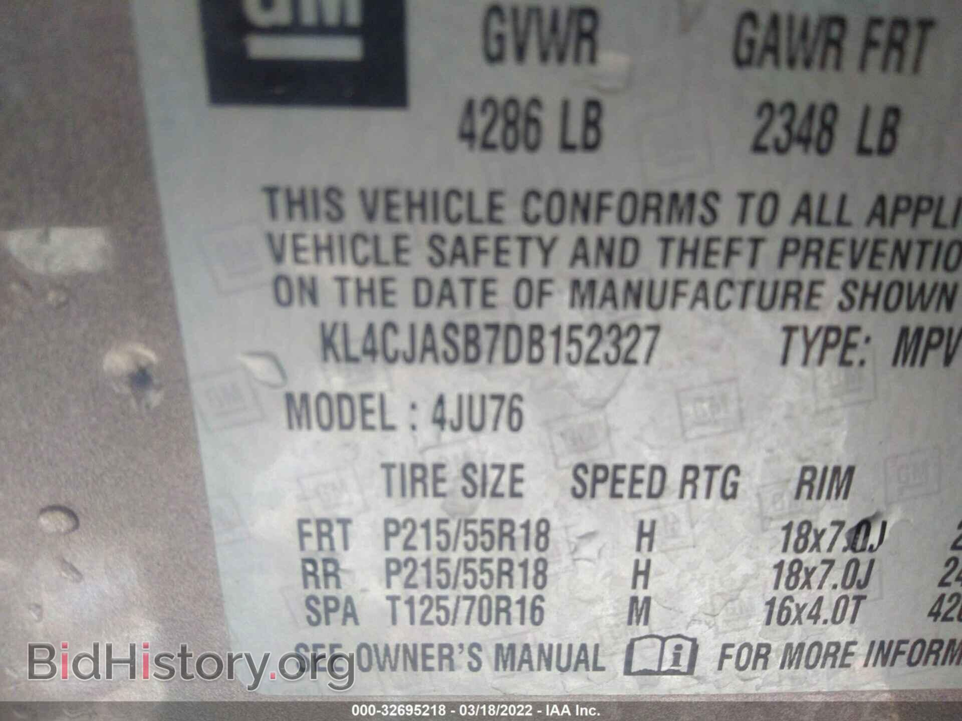 2013 BUICK ENCORE - VIN: KL4CJASB7DB152327 - Photo 9