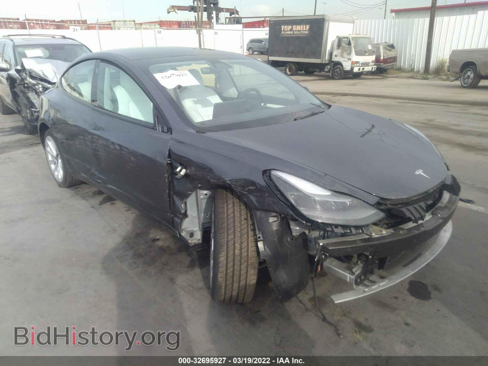 Photo 5YJ3E1EB9NF136232 - TESLA MODEL 3 2022