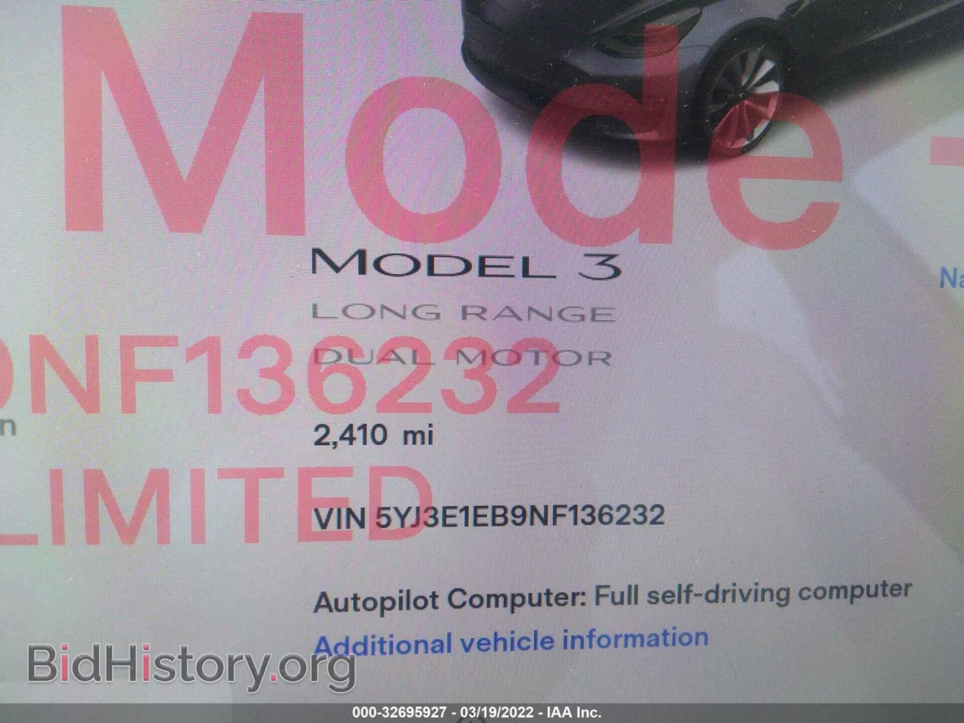 2022 TESLA MODEL 3 - VIN: 5YJ3E1EB9NF136232 - Фото 7