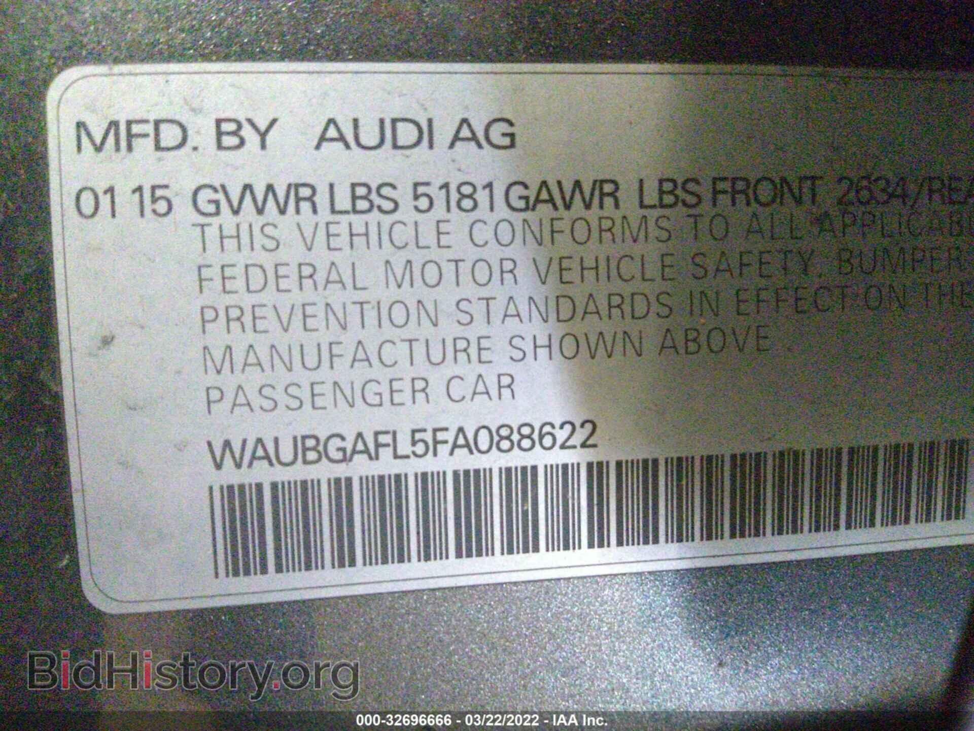 2015 AUDI S4 - VIN: WAUBGAFL5FA088622 - Фото 9
