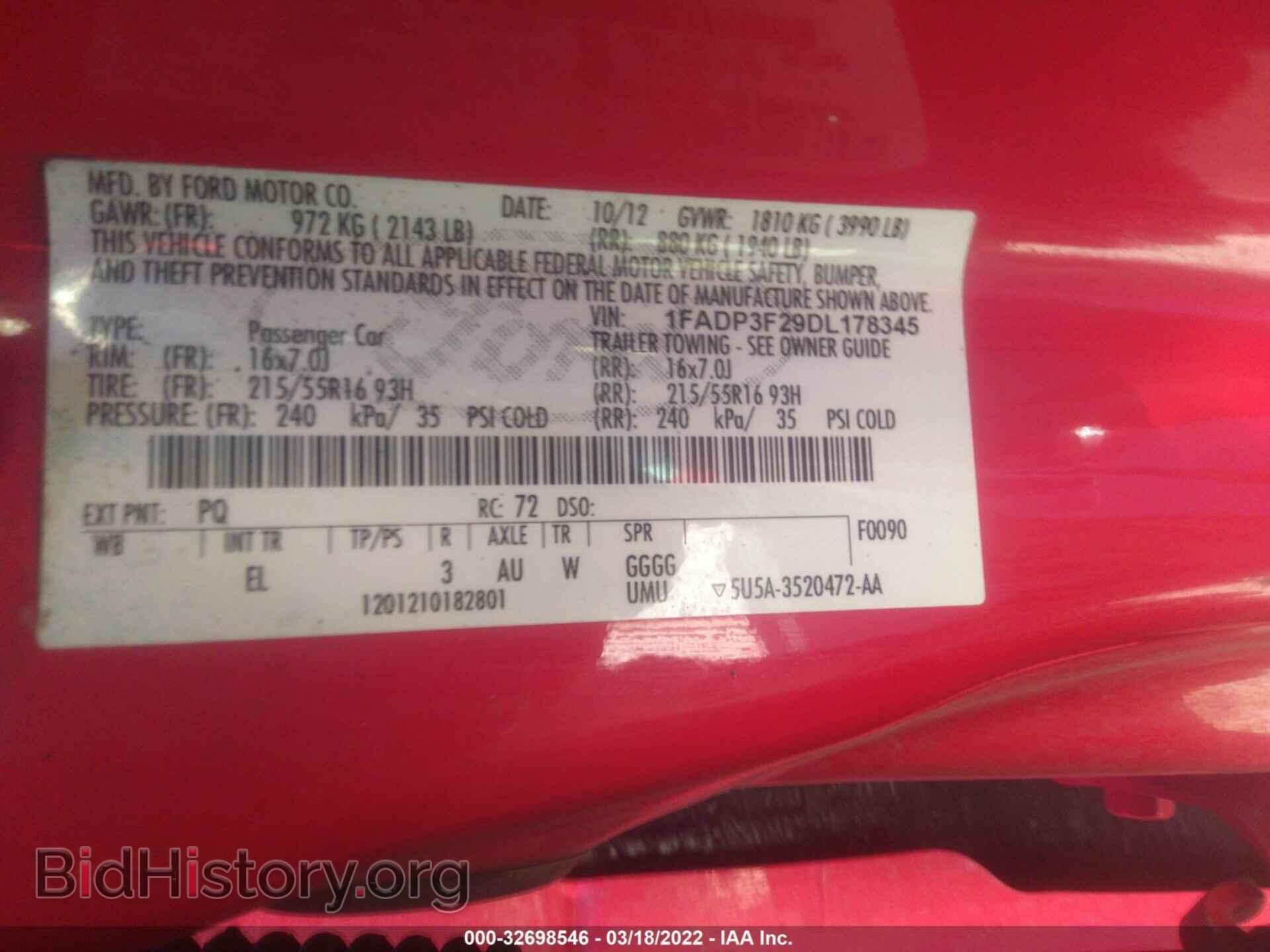 2013 FORD FOCUS - VIN: 1FADP3F29DL178345 - Photo 9