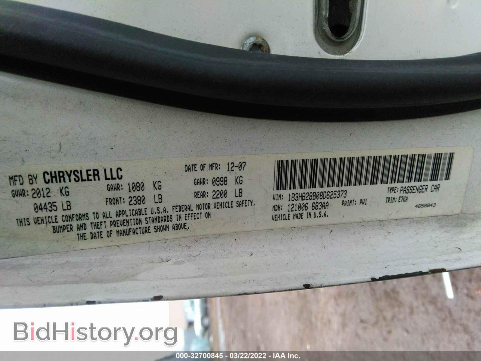 2008 DODGE CALIBER - VIN: 1B3HB28B08D625373 - Photo 9