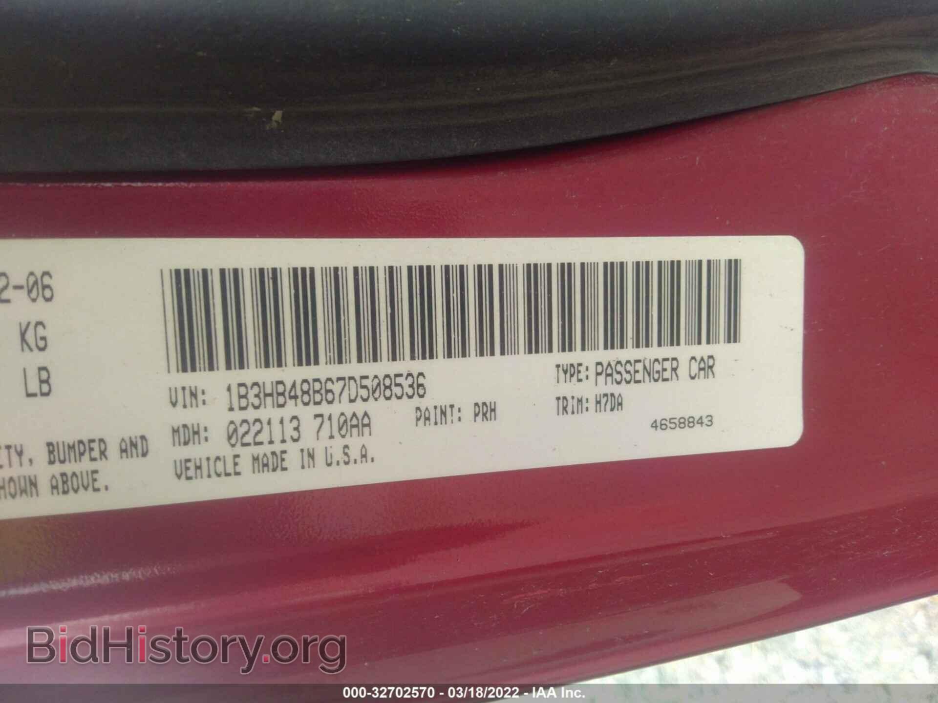 2007 DODGE CALIBER - VIN: 1B3HB48B67D508536 - Photo 9