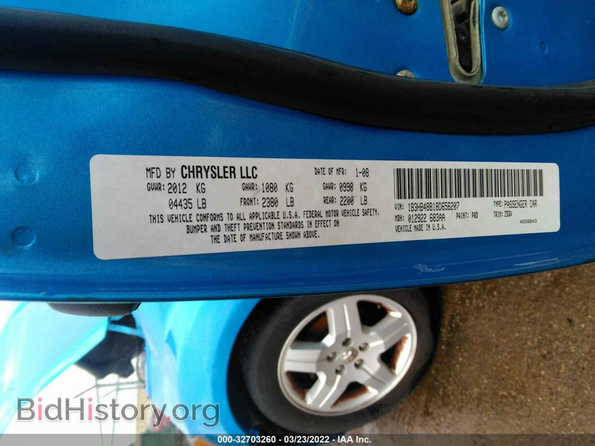 2008 DODGE CALIBER - VIN: 1B3HB48B18D656207 - Photo 9