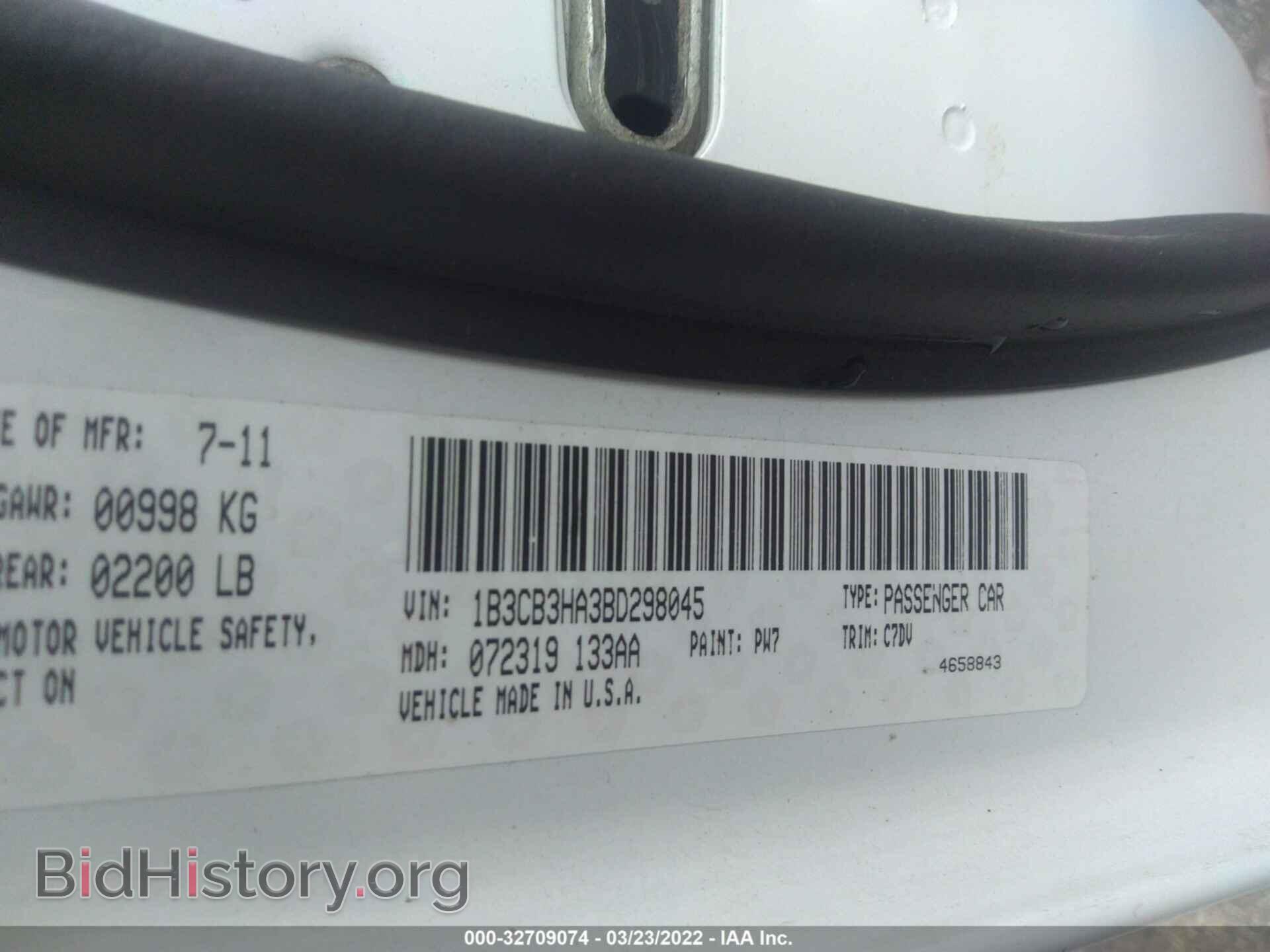 2011 DODGE CALIBER - VIN: 1B3CB3HA3BD298045 - Фото 9