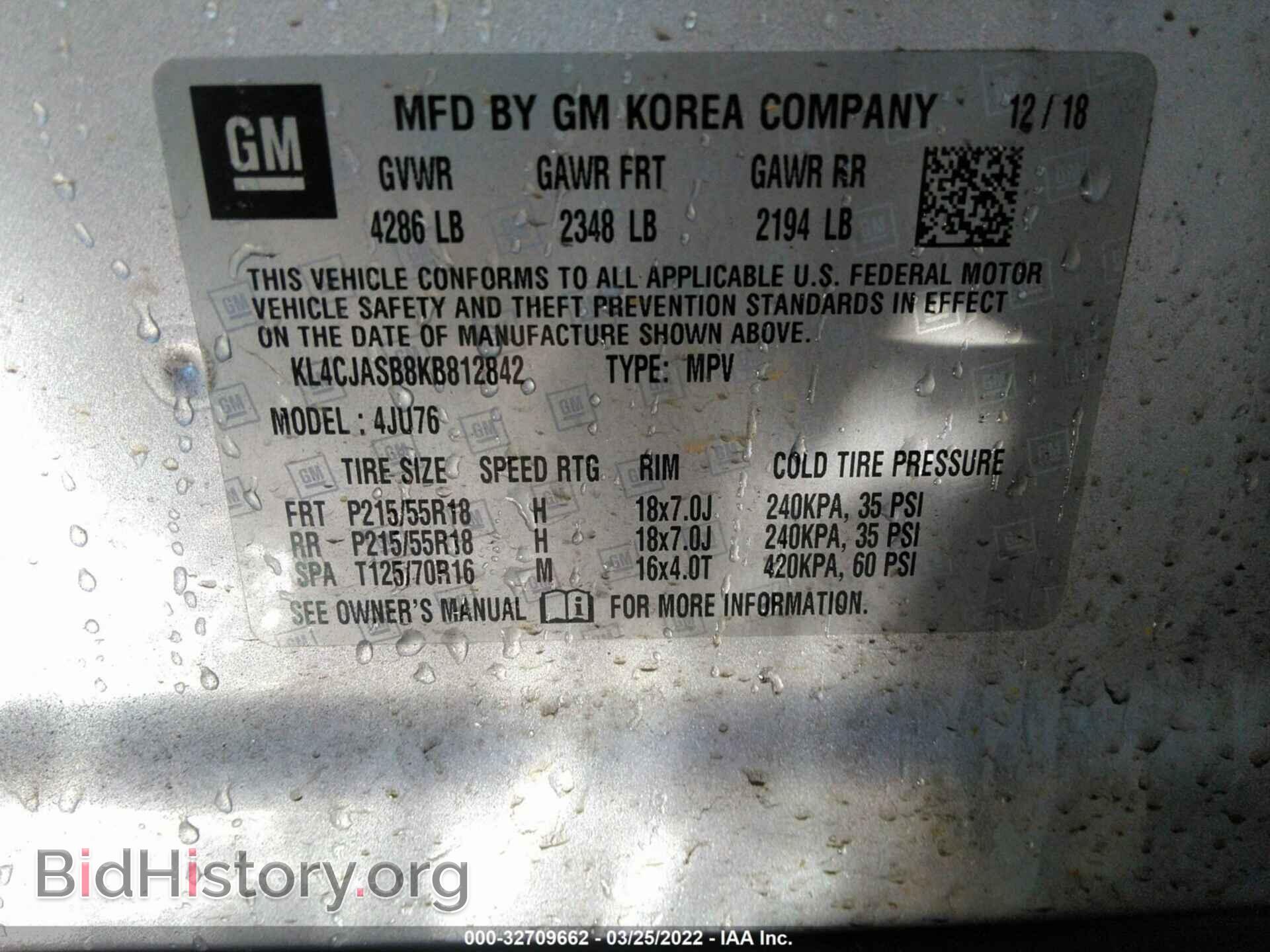 2019 BUICK ENCORE - VIN: KL4CJASB8KB812842 - Photo 9