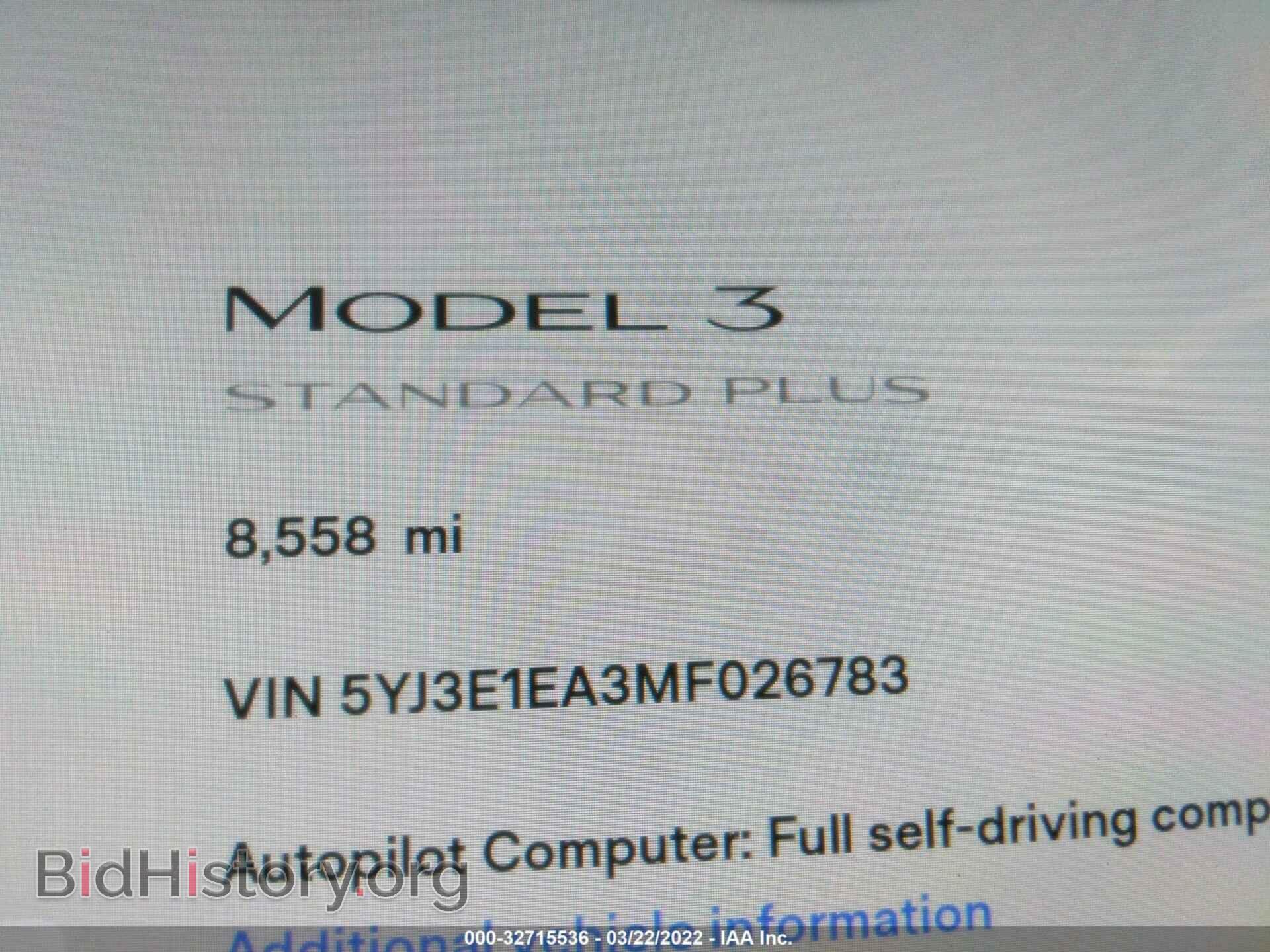 2021 TESLA MODEL 3 - VIN: 5YJ3E1EA3MF026783 - Photo 9