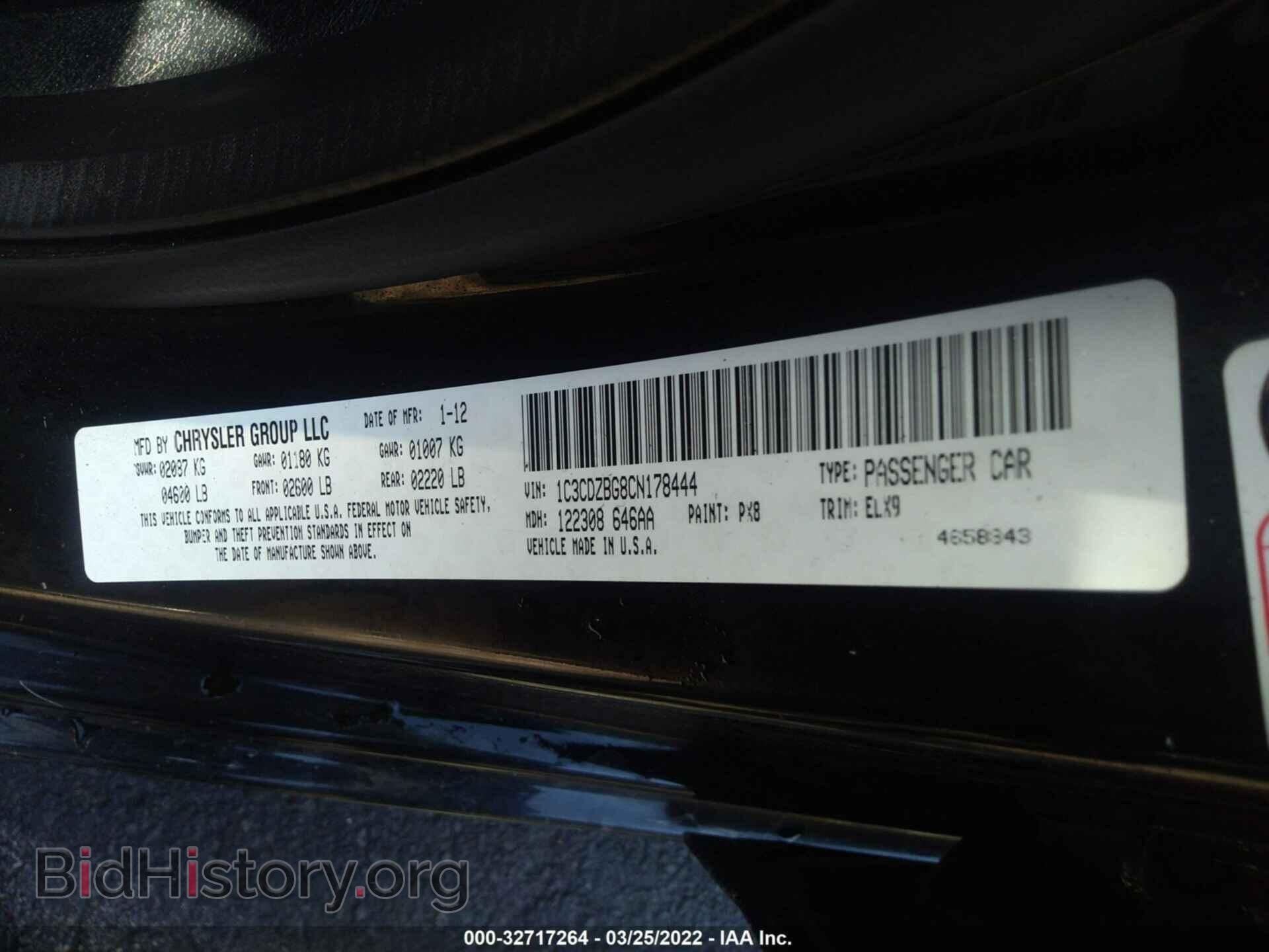 2012 DODGE AVENGER - VIN: 1C3CDZBG8CN178444 - Photo 9