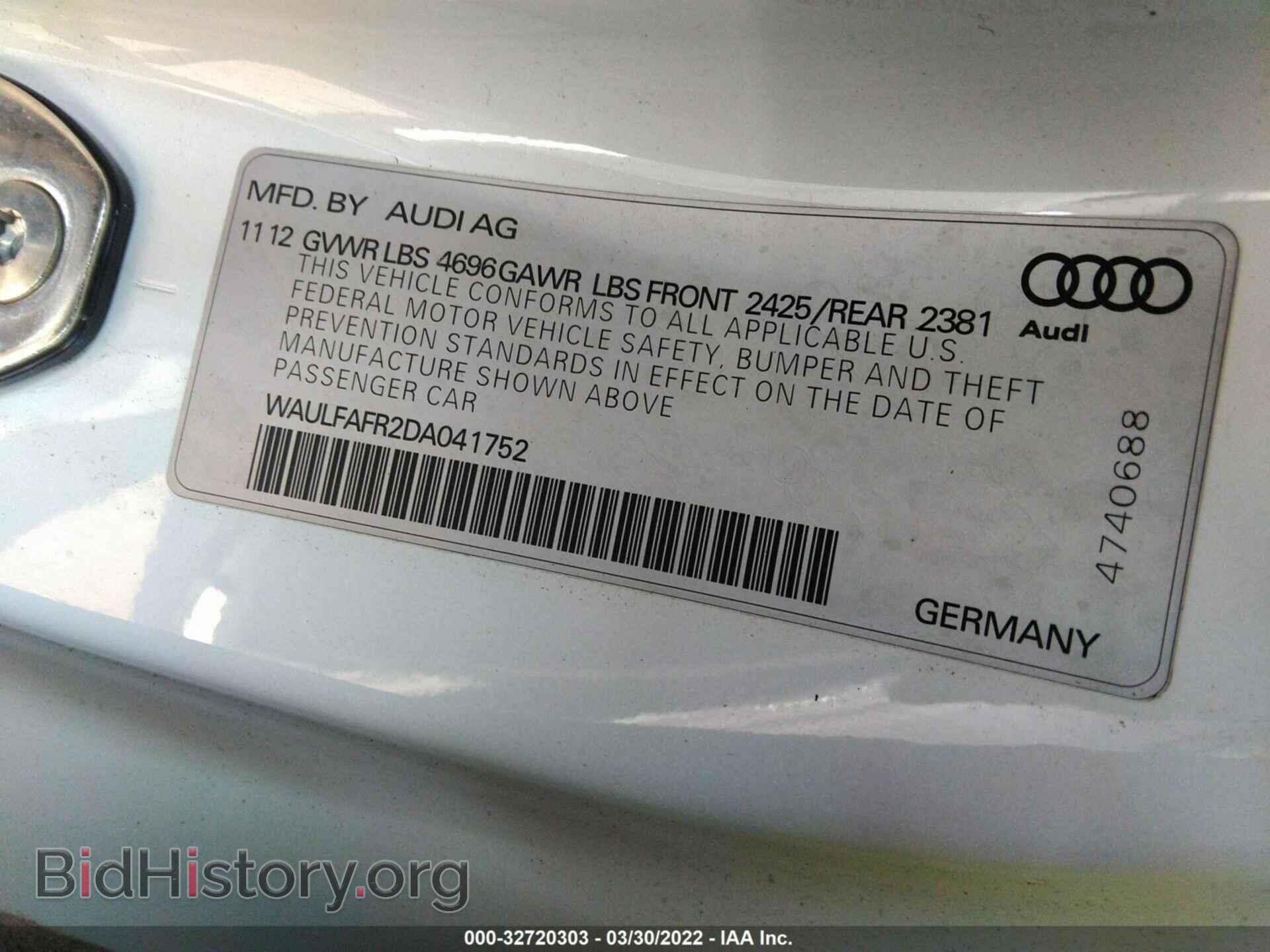 2013 AUDI A5 - VIN: WAULFAFR2DA041752 - Photo 9