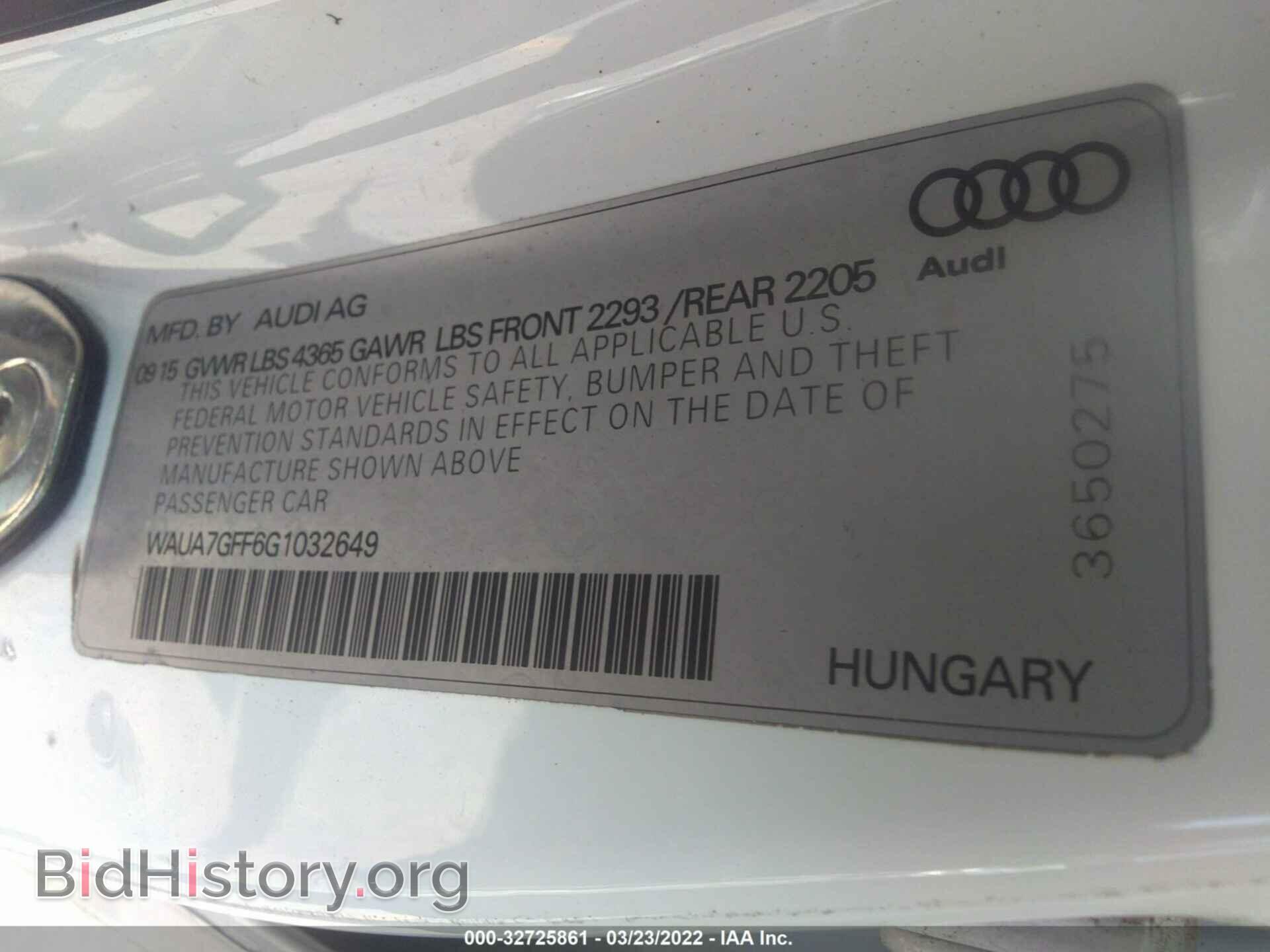 2016 AUDI A3 - VIN: WAUA7GFF6G1032649 - Photo 9