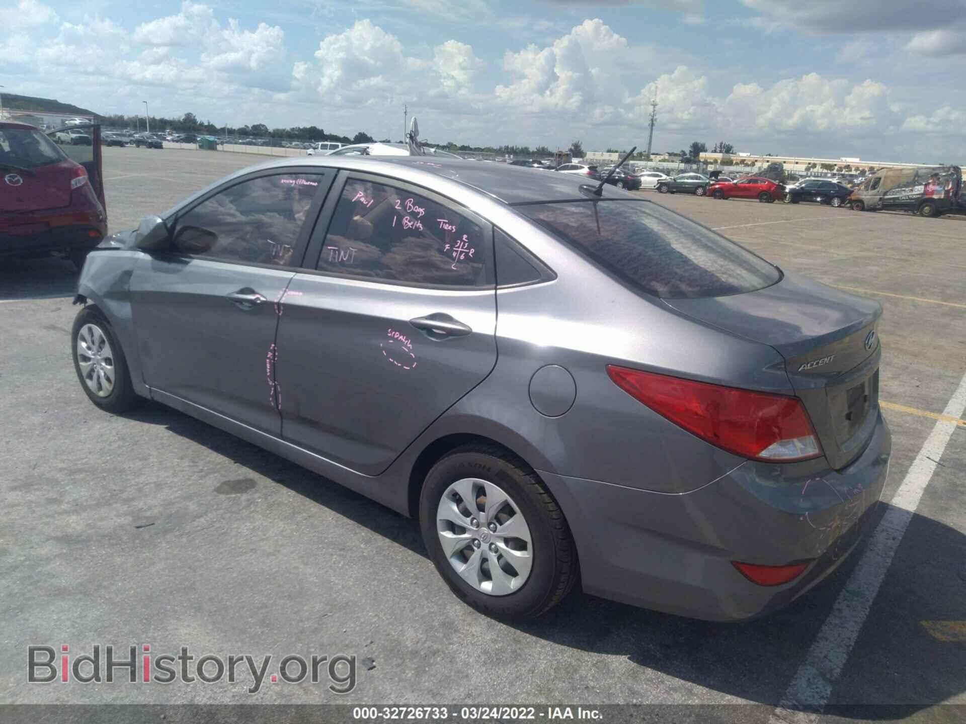 2016 HYUNDAI ACCENT - VIN: KMHCT4AE8GU072617 - Фото 3