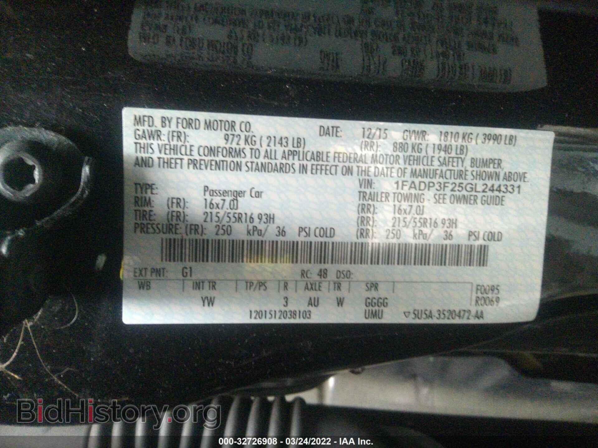 2016 FORD FOCUS - VIN: 1FADP3F25GL244331 - Photo 9