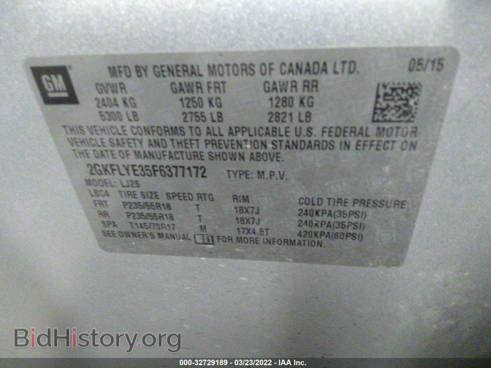 2015 GMC TERRAIN - VIN: 2GKFLYE35F6377172 - Photo 9