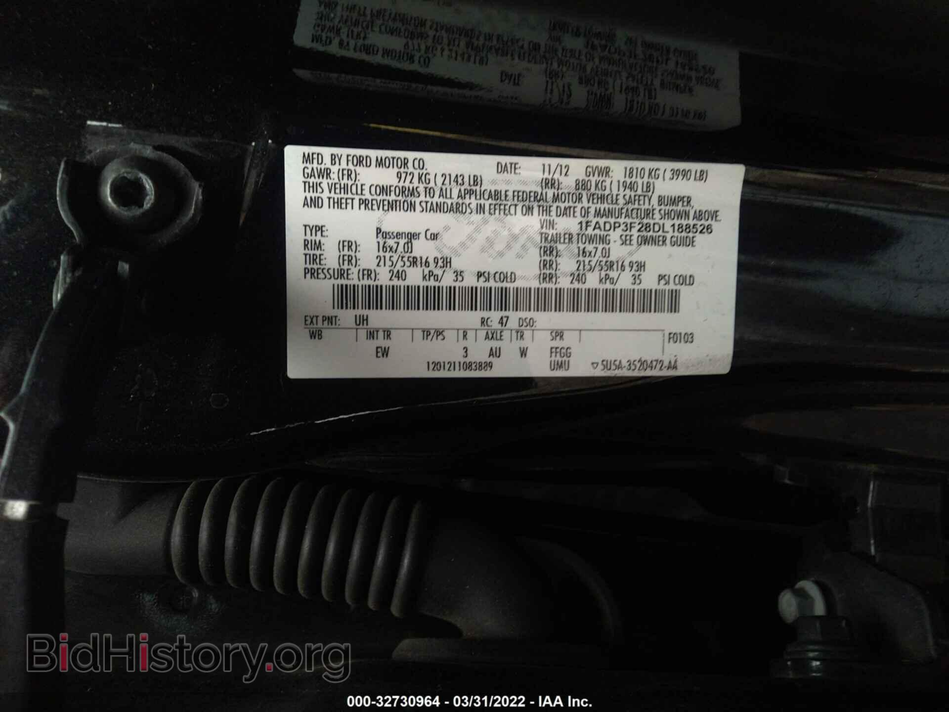 2013 FORD FOCUS - VIN: 1FADP3F28DL188526 - Photo 9
