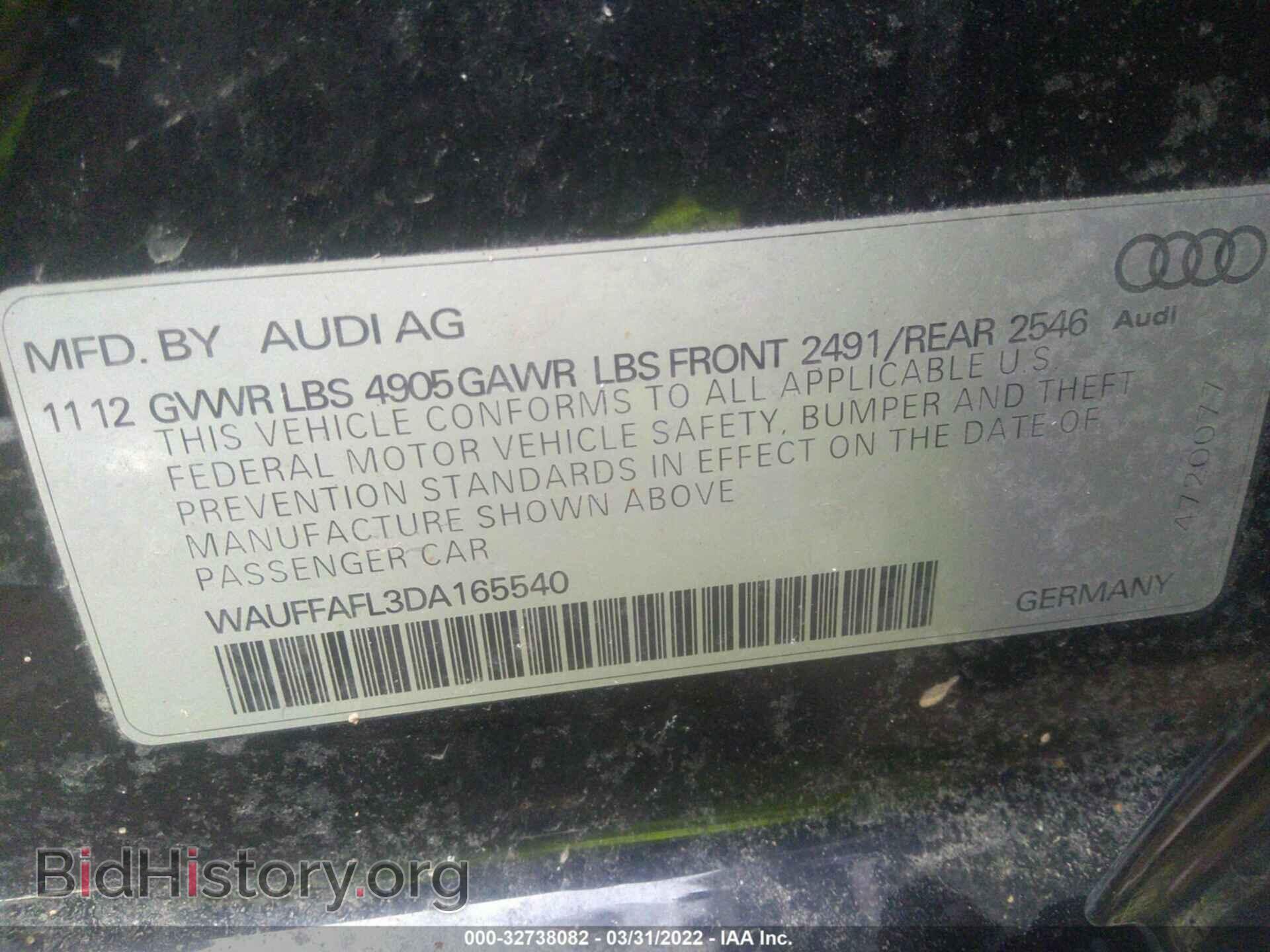 2013 AUDI A4 - VIN: WAUFFAFL3DA165540 - Photo 9