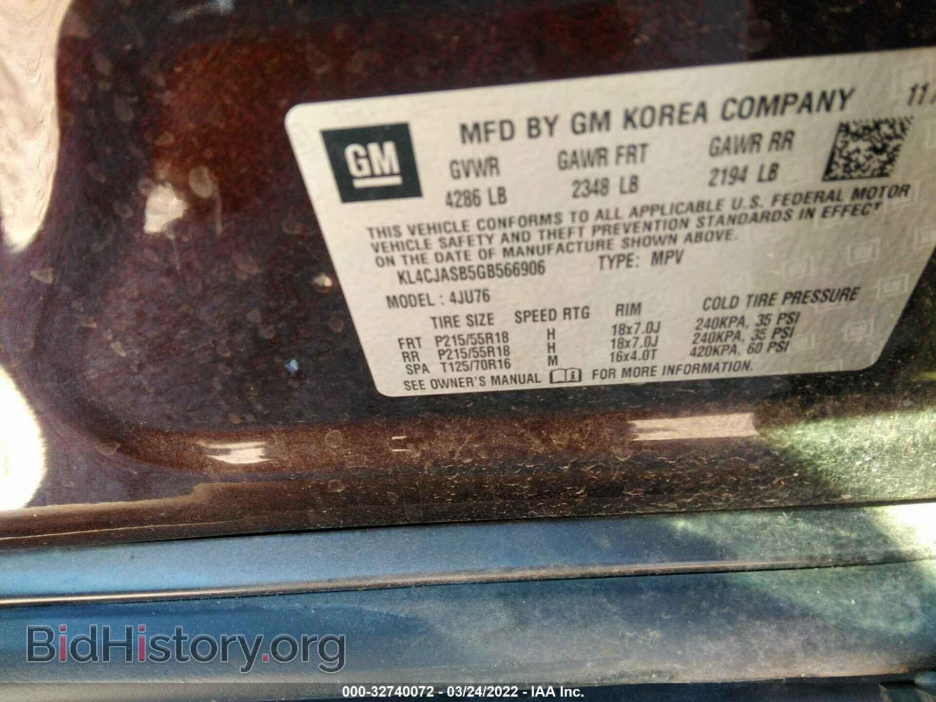2016 BUICK ENCORE - VIN: KL4CJASB5GB566906 - Photo 9