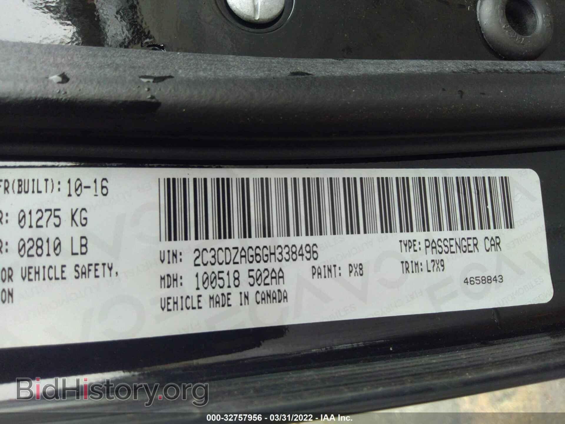 2016 DODGE CHALLENGER - VIN: 2C3CDZAG6GH338496 - Photo 9