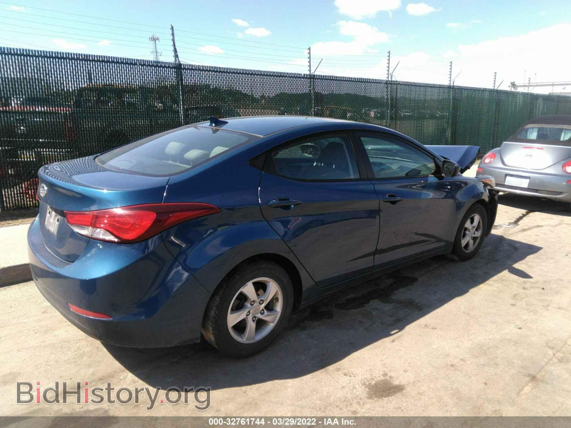 2014 HYUNDAI ELANTRA - VIN: KMHDH4AE7EU198745 - Фото 4