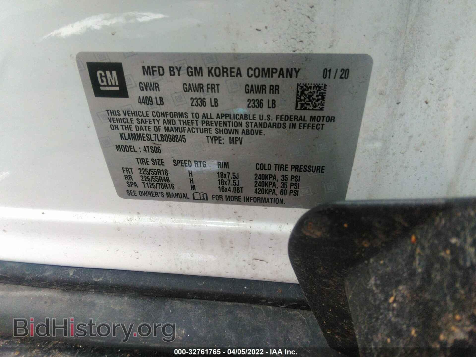 2020 BUICK ENCORE GX - VIN: KL4MMESL7LB098845 - Photo 9