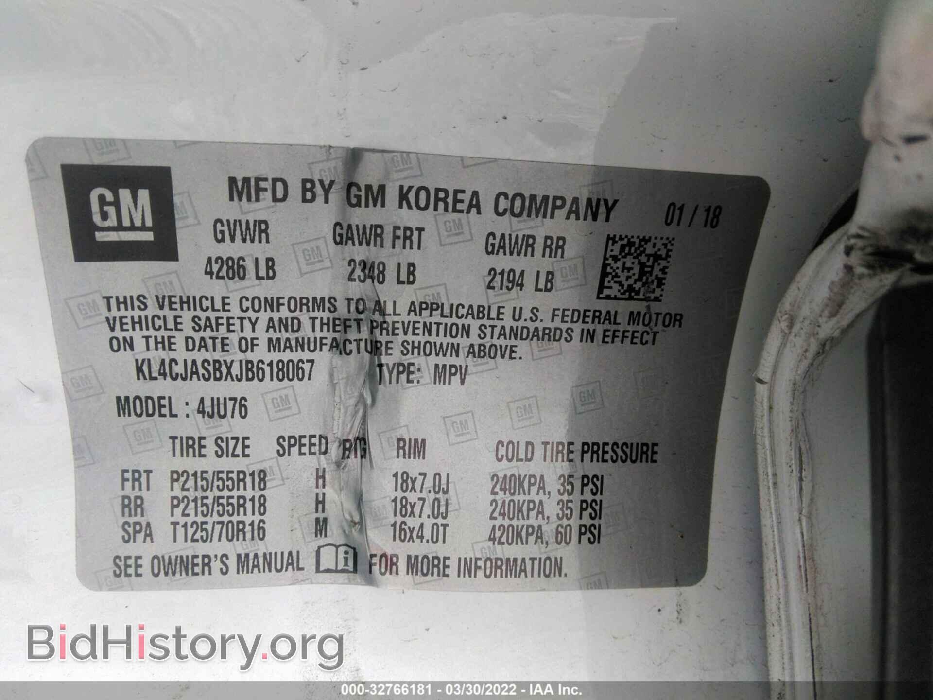 2018 BUICK ENCORE - VIN: KL4CJASBXJB618067 - Photo 9