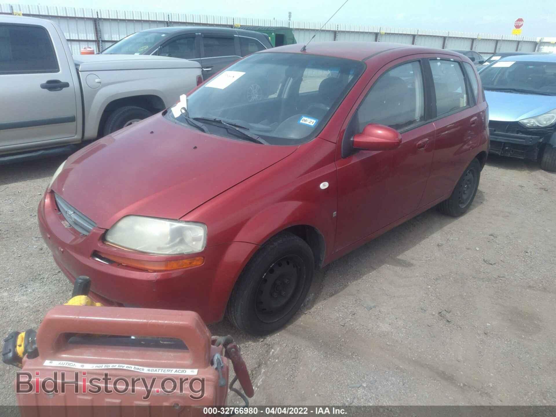 2007 CHEVROLET AVEO - VIN: KL1TD66697B705918 - Фото 2