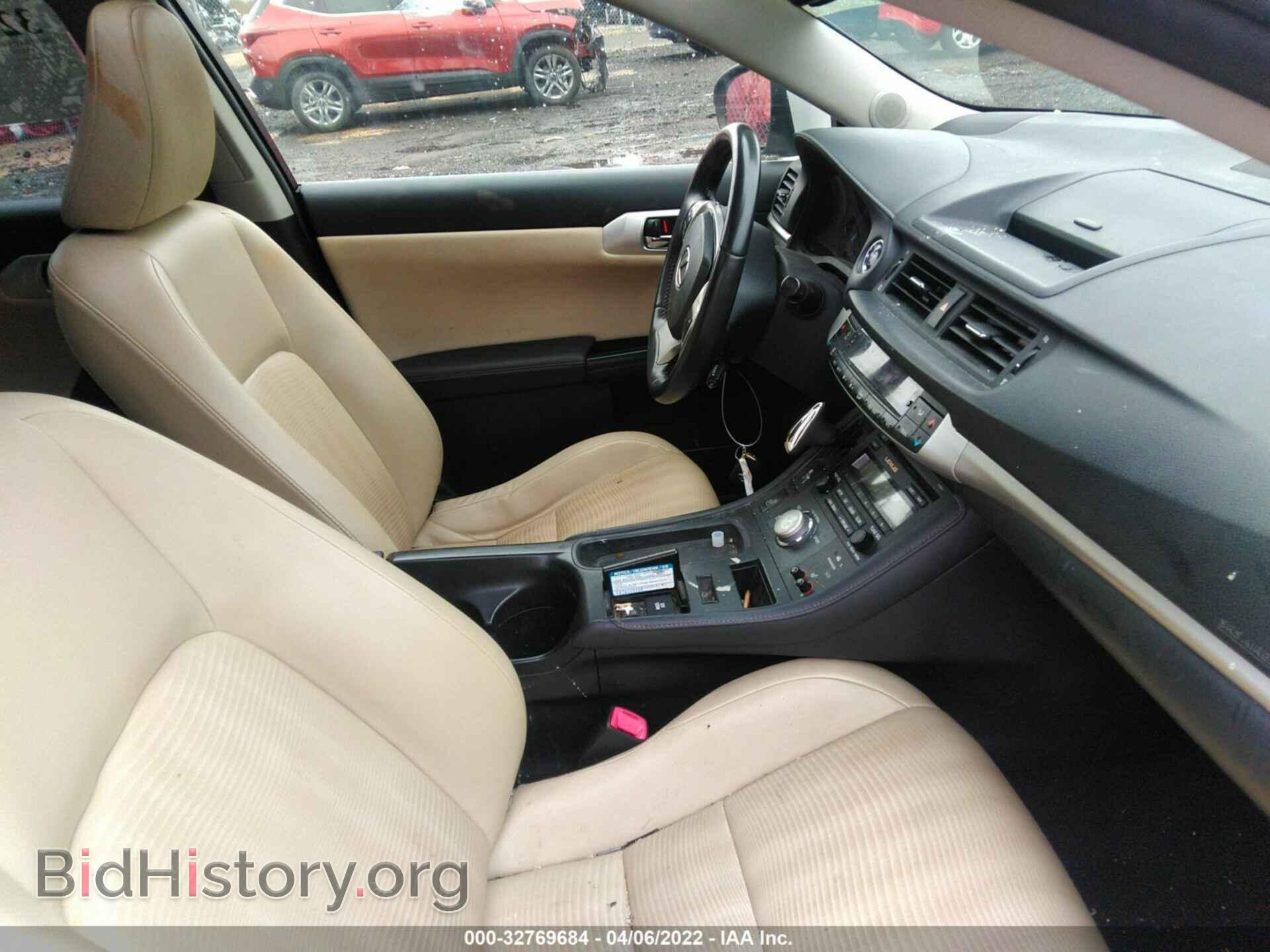 2012 LEXUS CT 200H - VIN: JTHKD5BH6C2067304 - Photo 5