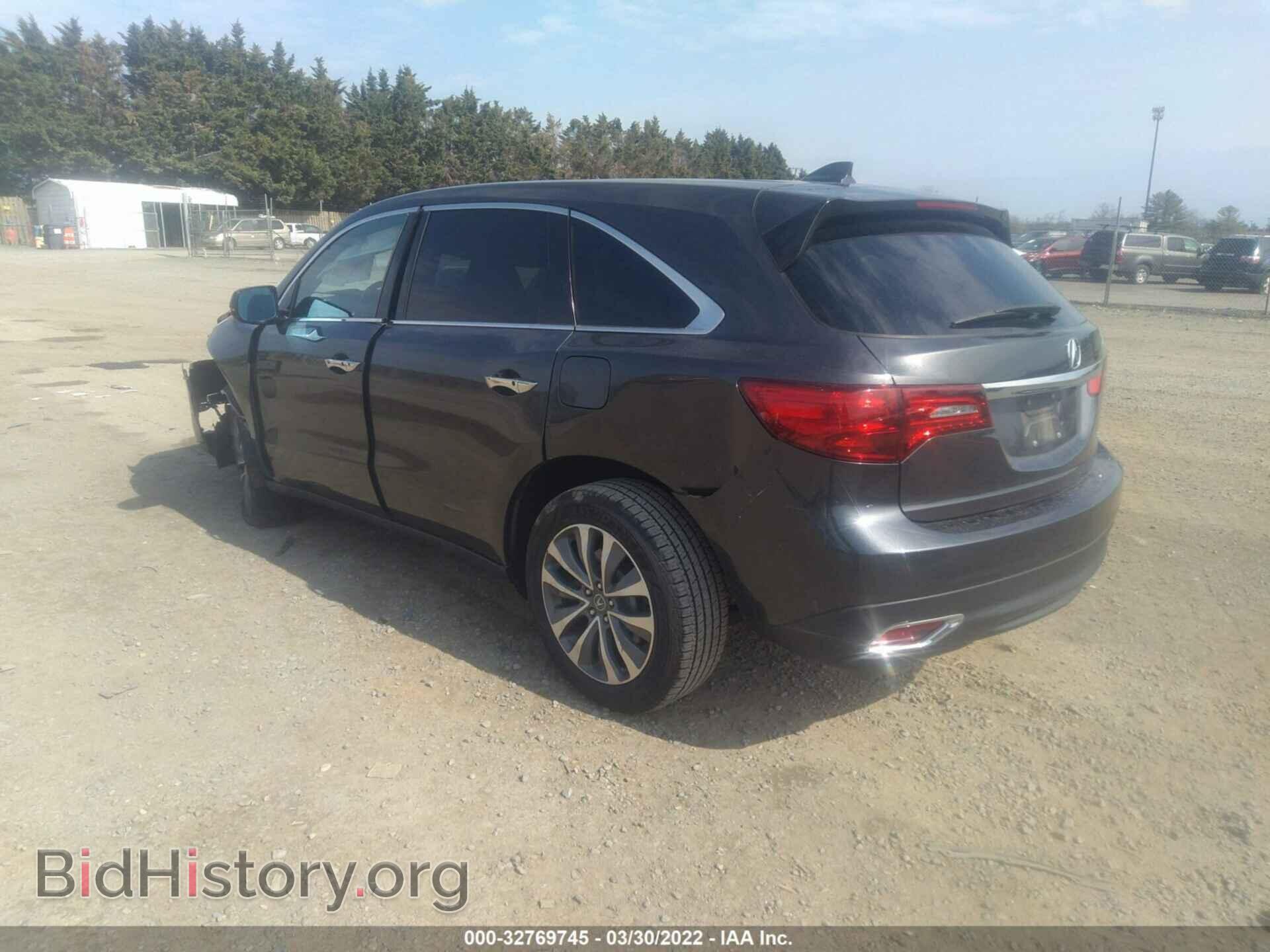 2016 ACURA MDX - VIN: 5FRYD4H49GB043347 - Фото 3