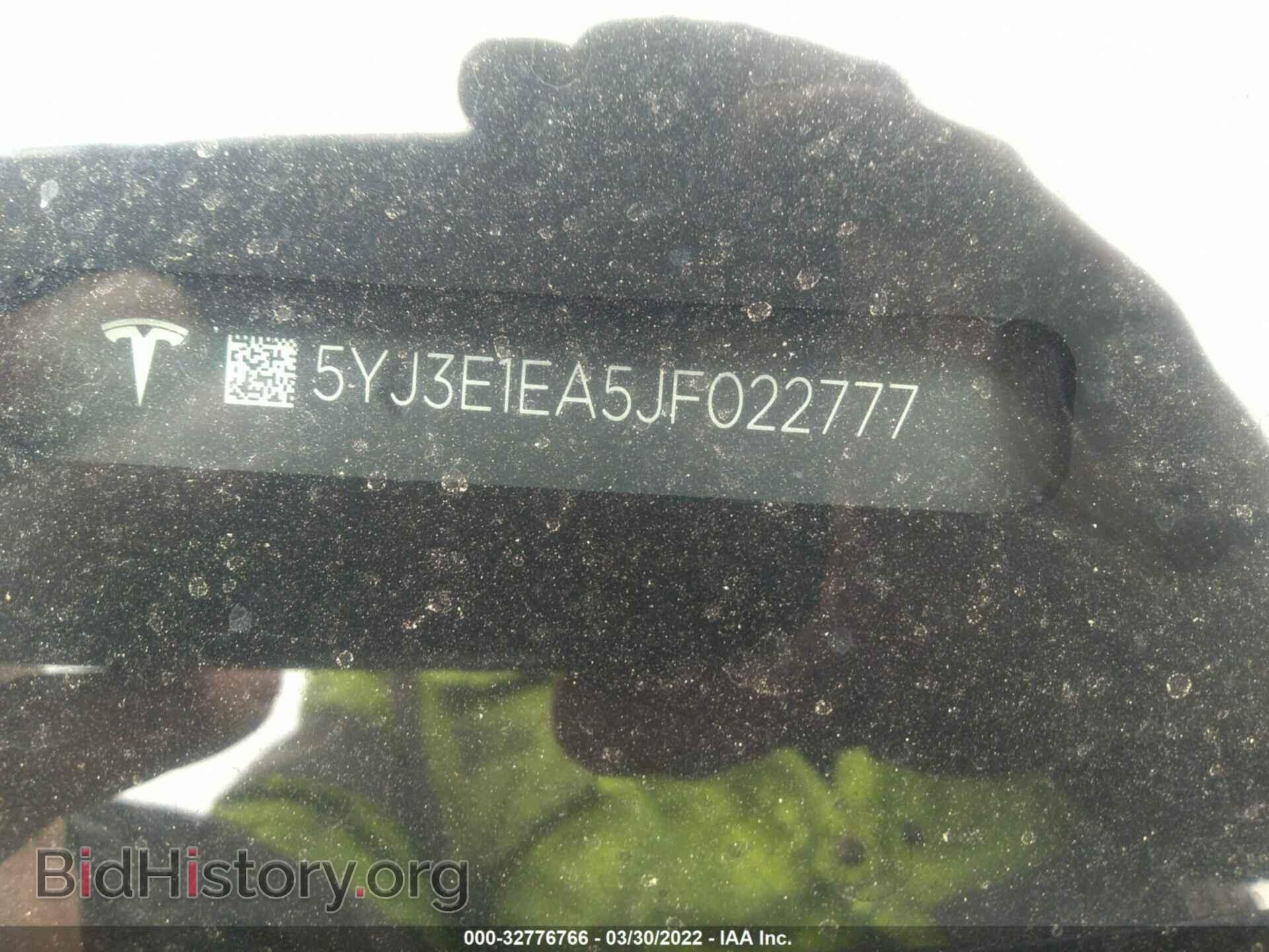 2018 TESLA MODEL 3 - VIN: 5YJ3E1EA5JF022777 - Фото 9