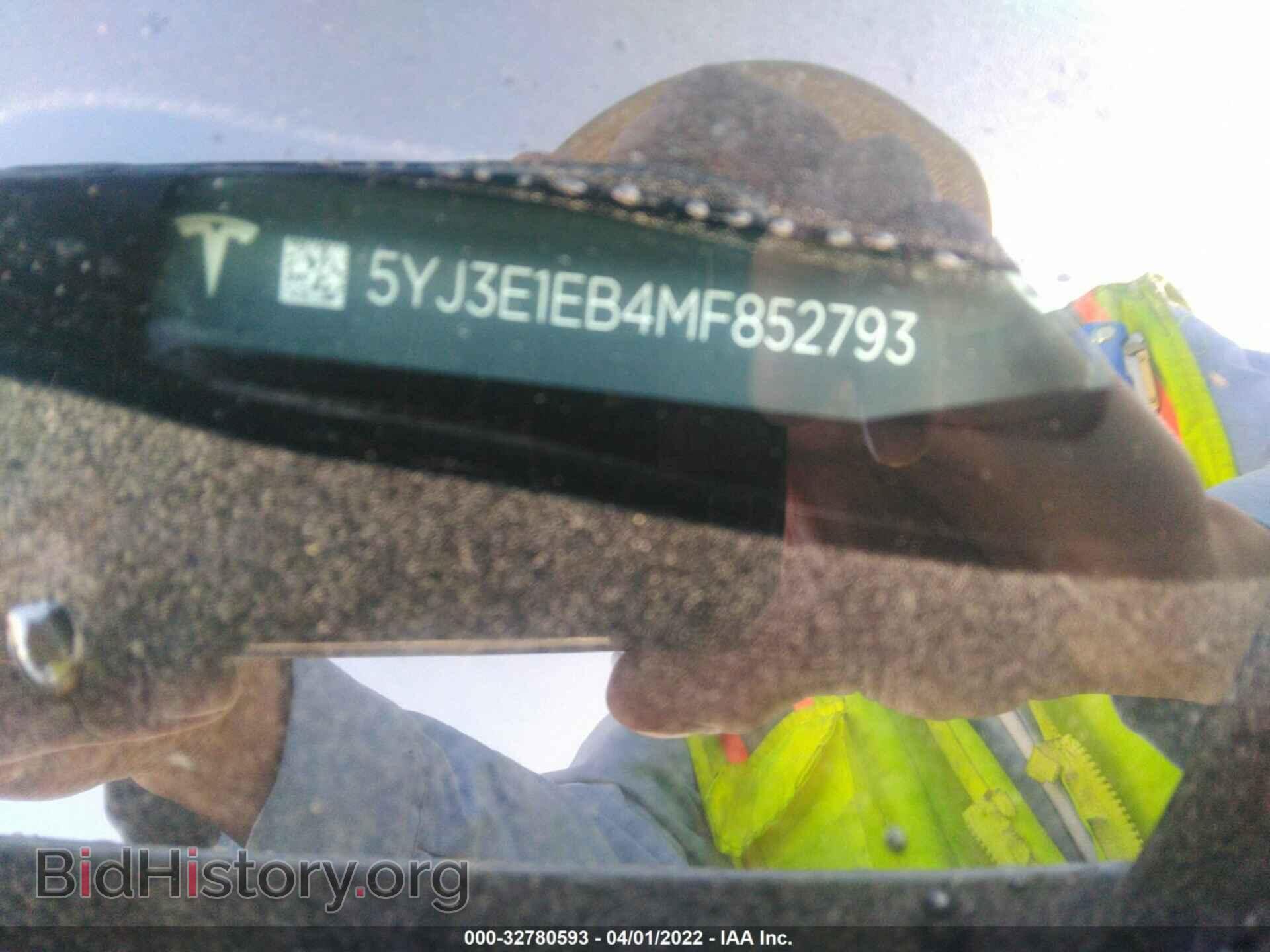 2021 TESLA MODEL 3 - VIN: 5YJ3E1EB4MF852793 - Фото 9