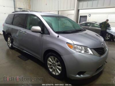 2011 Toyota SIENNA LE, серебристый — VIN 5TDJK3DC8BS028942, IAAI