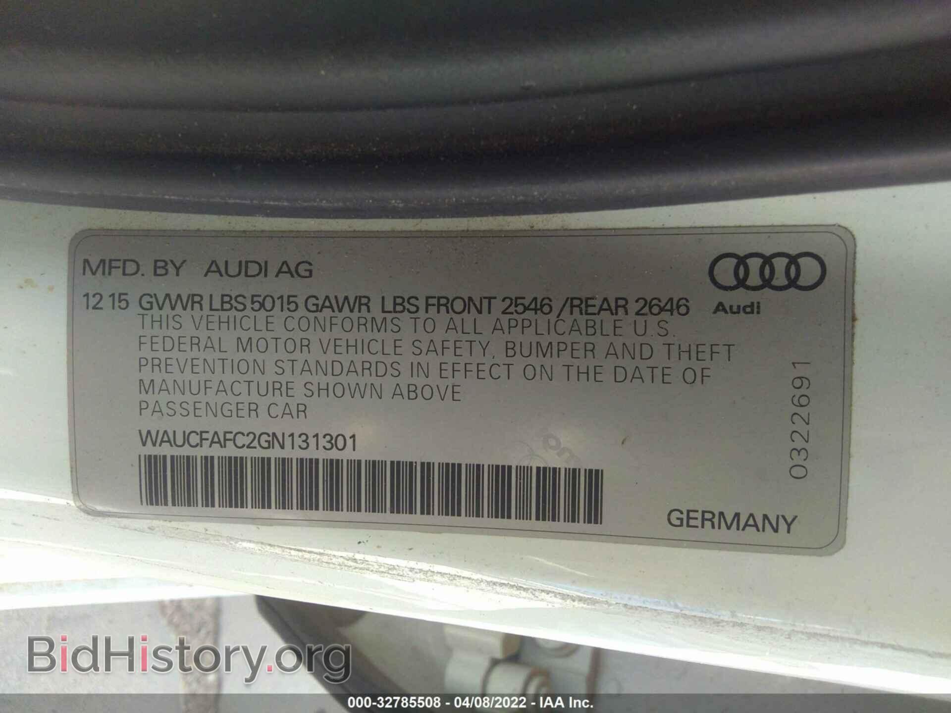 2016 AUDI A6 - VIN: WAUCFAFC2GN131301 - Фото 9