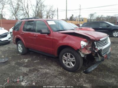 2010 Ford EXPLORER XLT, red — VIN 1FMEU7DE8AUA80100, IAAI