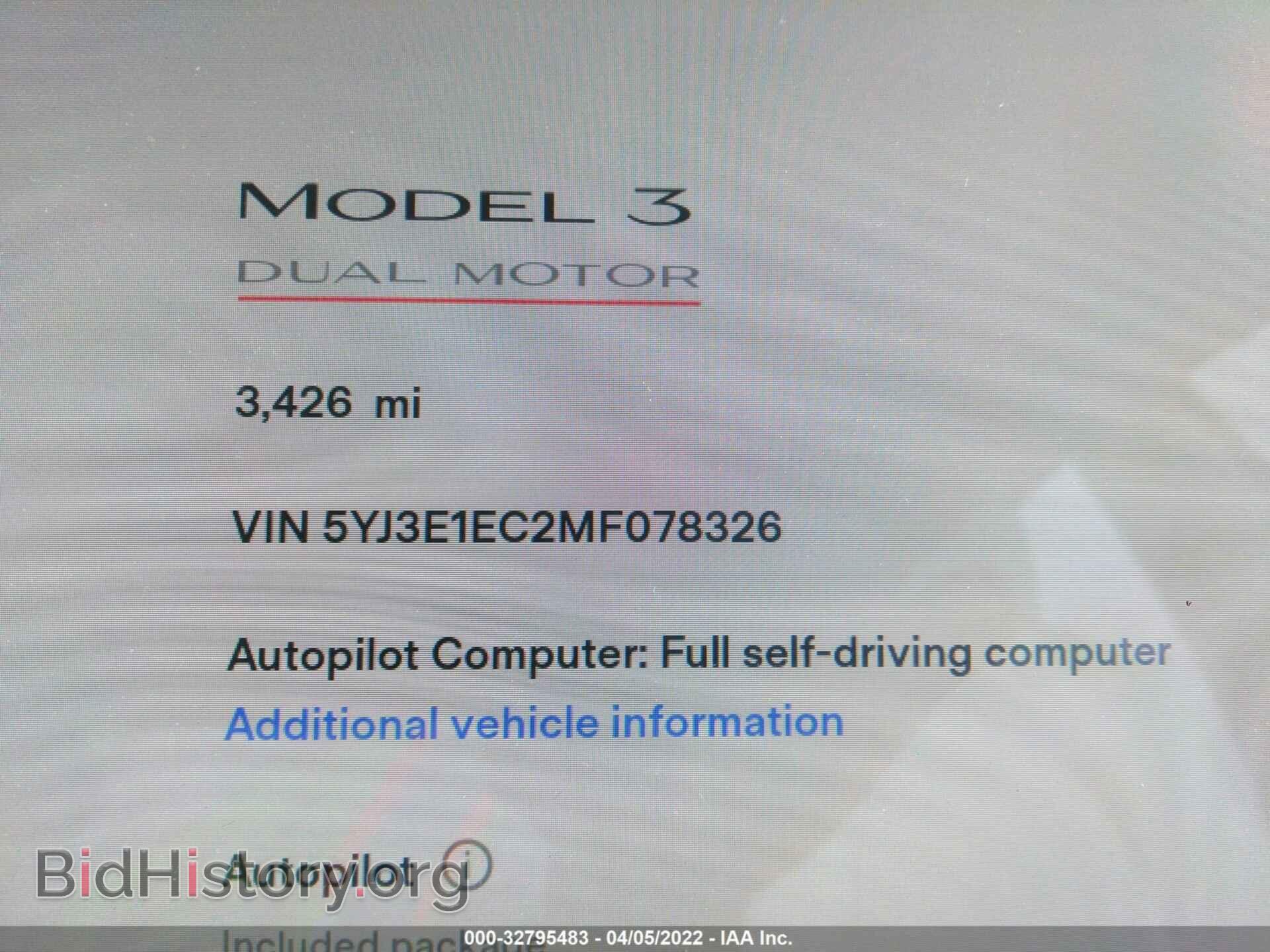 2021 TESLA MODEL 3 - VIN: 5YJ3E1EC2MF078326 - Photo 7