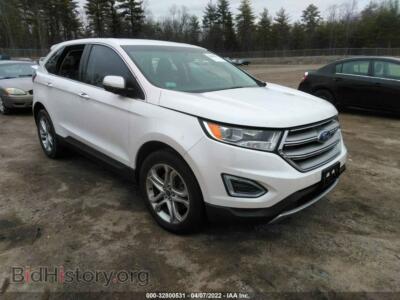 2015 Ford EDGE Titanium, white — VIN 2FMTK4K90FBC05119, IAAI