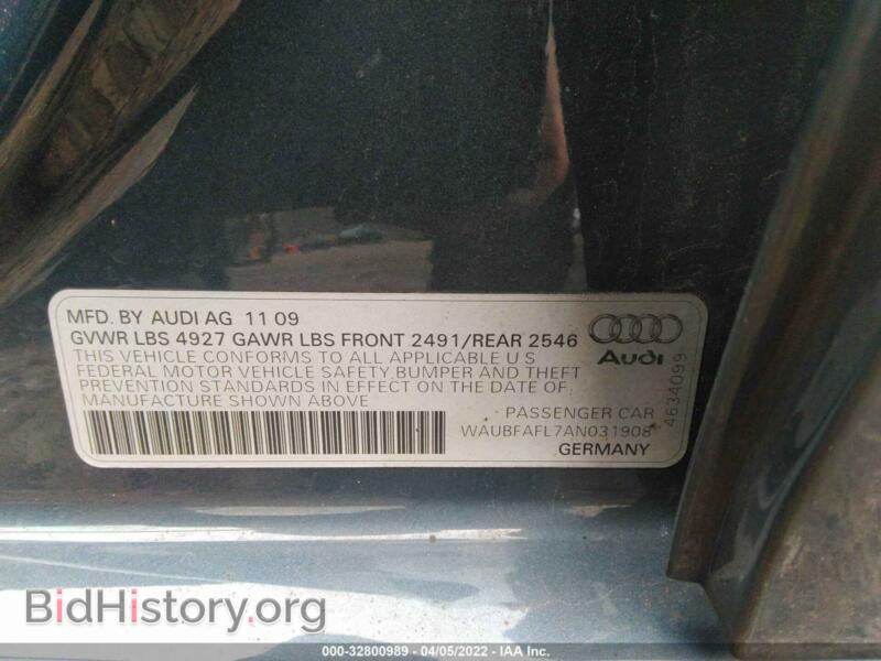 2010 Audi A4 (VIN WAUBFAFL7AN031908) — фото 9 из 11