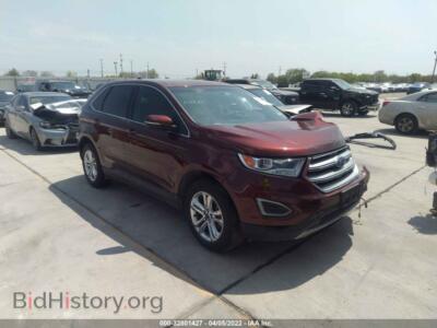 2015 Ford EDGE SEL, burgundy — VIN 2FMTK3J94FBC03580, IAAI
