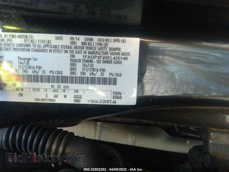 2014 Ford FOCUS (VIN 1FADP3F20EL420148) — фото 9 из 15