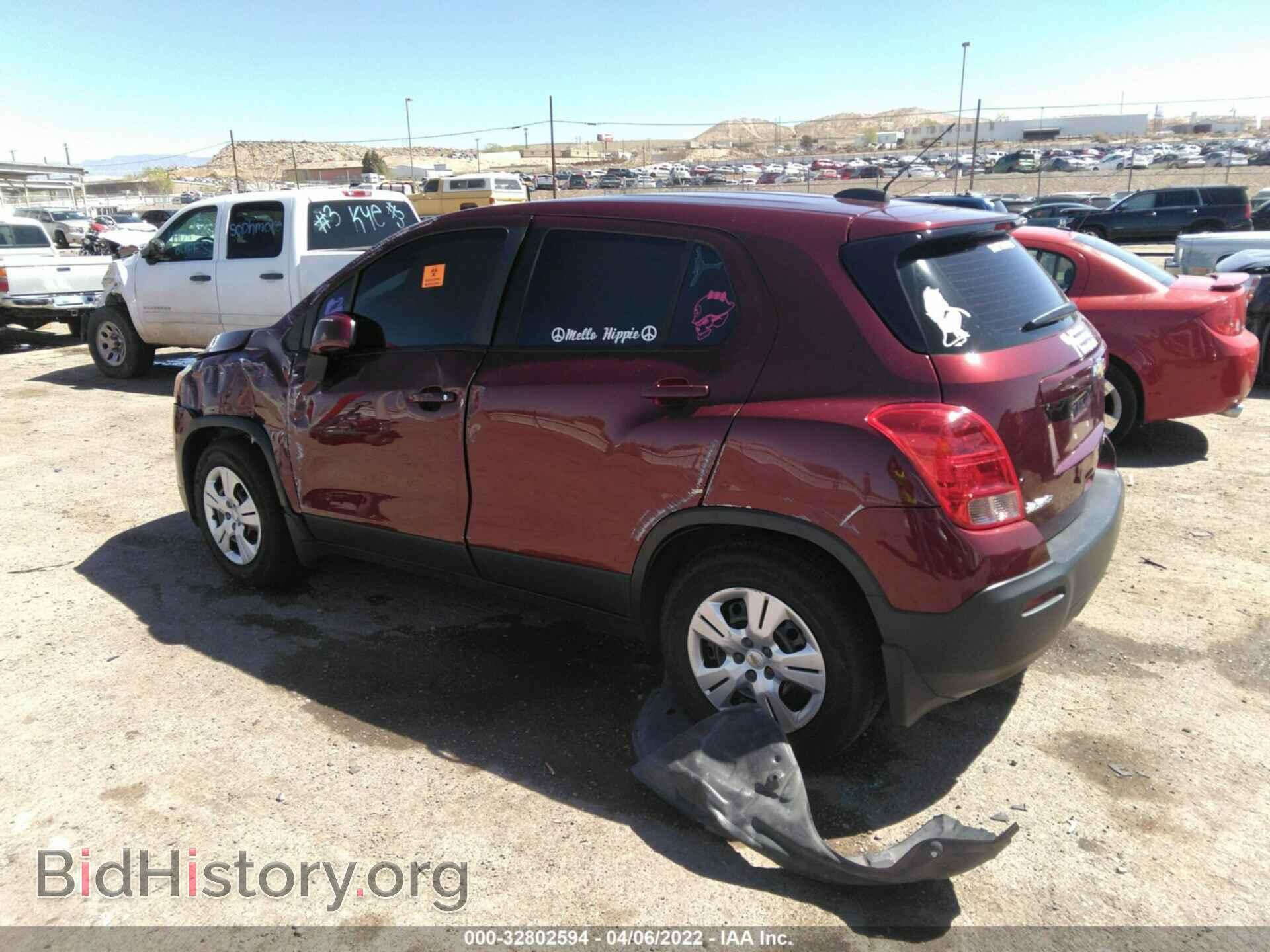 2016 CHEVROLET TRAX - VIN: 3GNCJKSB9GL237367 - Фото 3