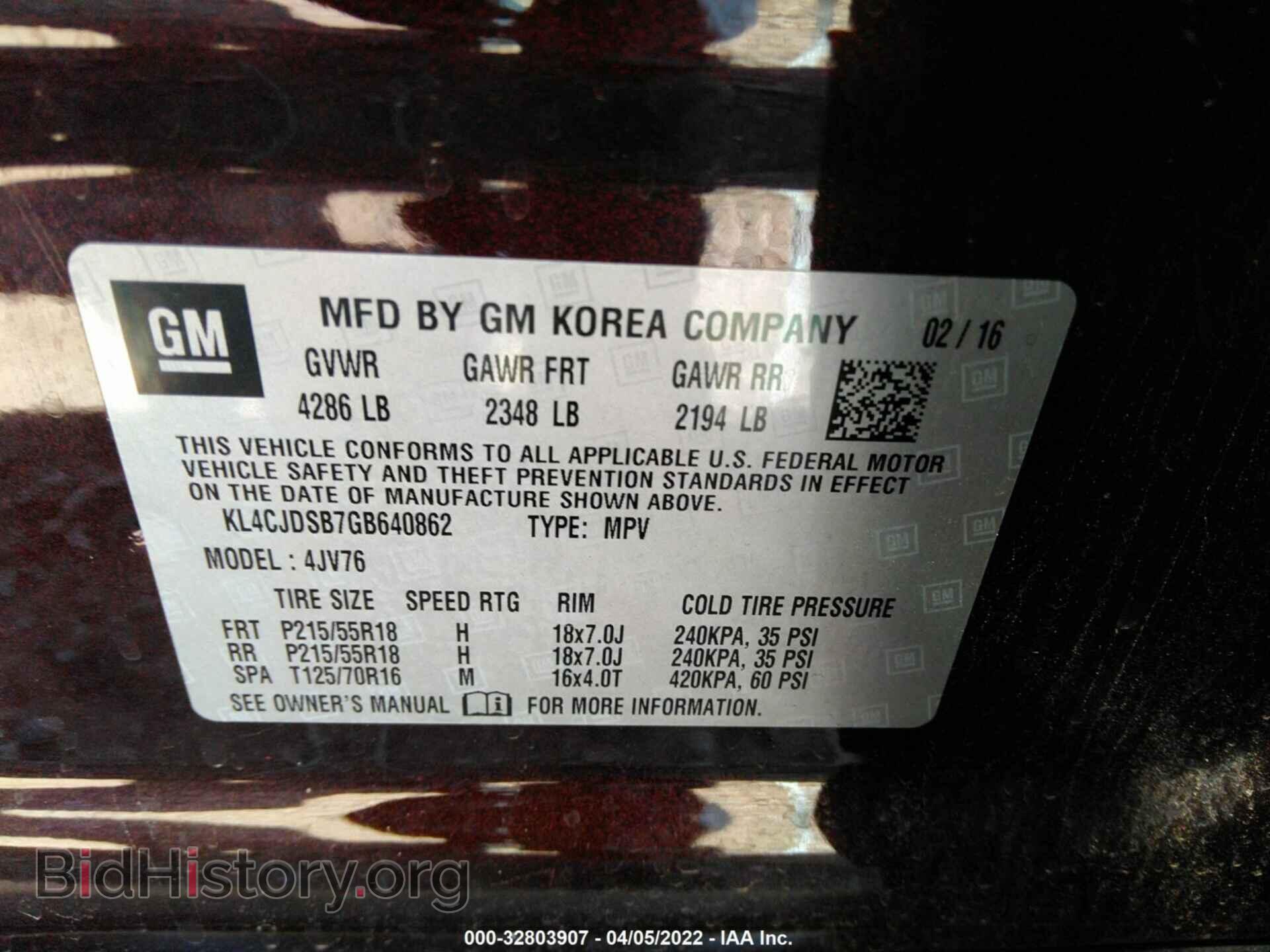 2016 BUICK ENCORE - VIN: KL4CJDSB7GB640862 - Photo 9