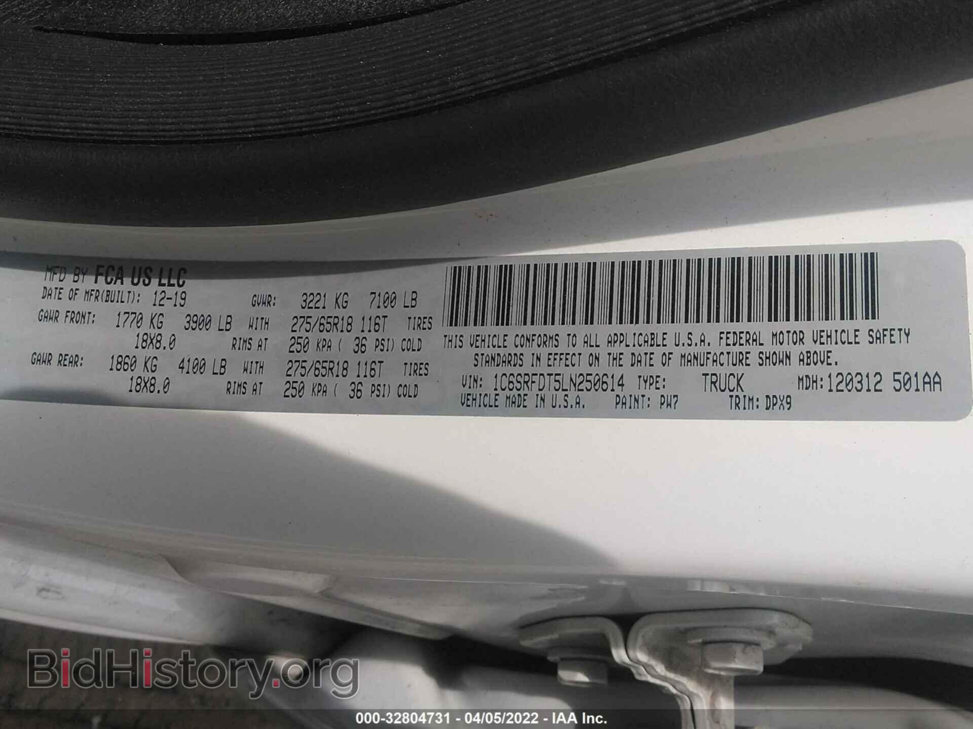 2020 RAM 1500 - VIN: 1C6SRFDT5LN250614 - Фото 9