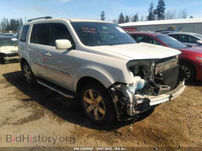 2013 Honda PILOT Touring, белый — VIN 5FNYF4H96DB039291, IAAI