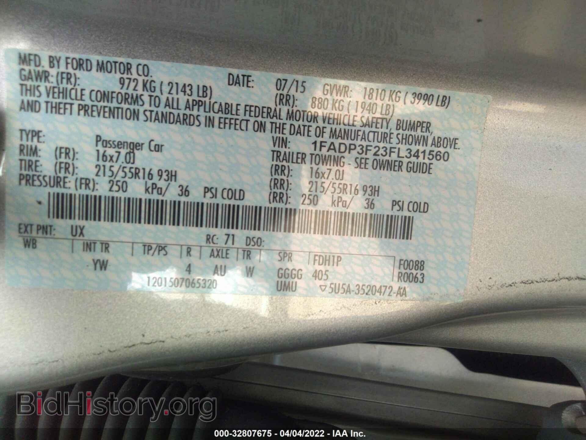 2015 FORD FOCUS - VIN: 1FADP3F23FL341560 - Фото 9