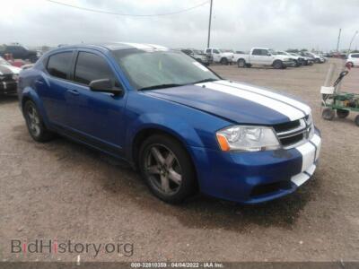 2012 Dodge AVENGER SE, синий — VIN 1C3CDZAB5CN322280, IAAI