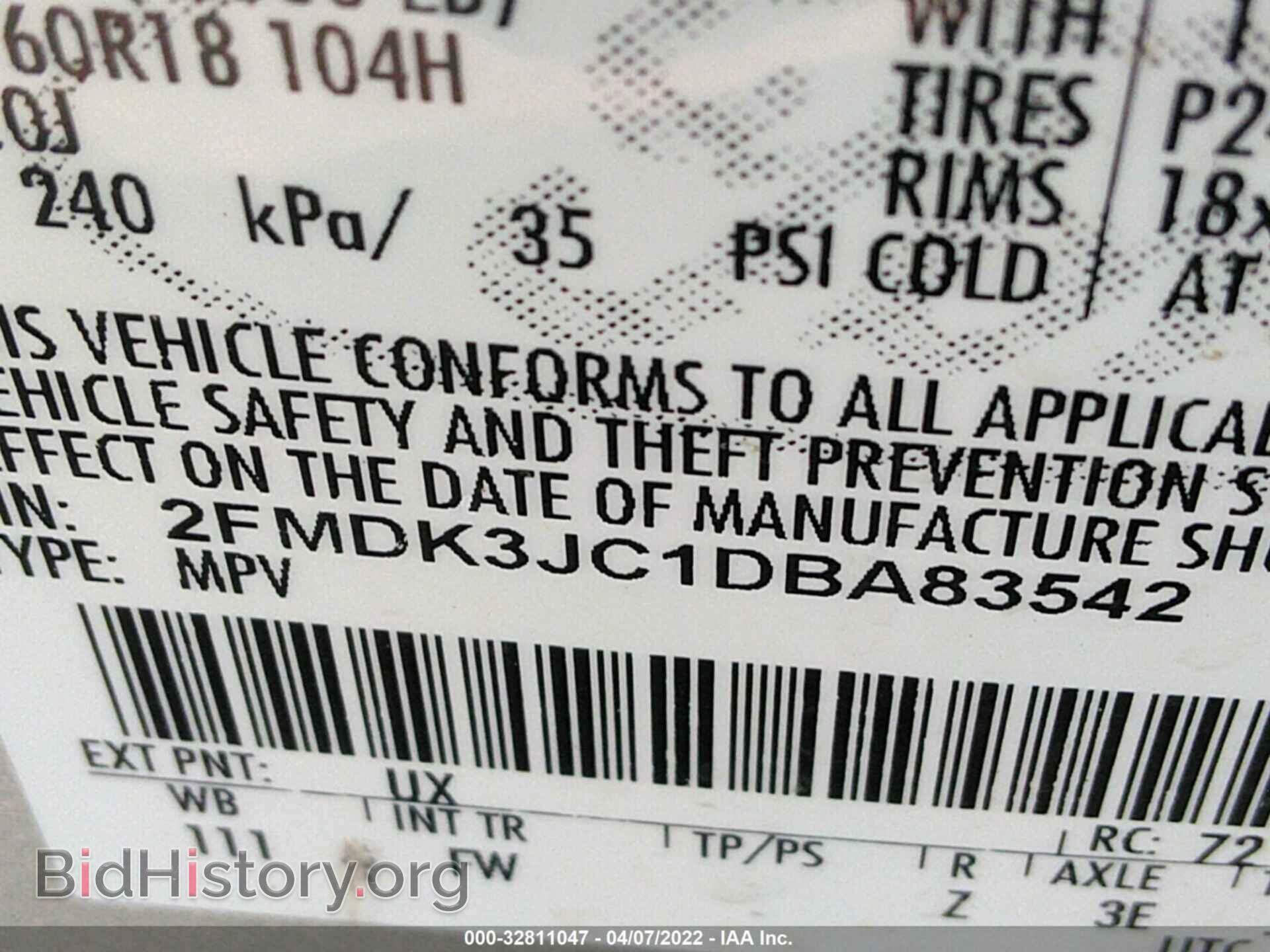 2013 FORD EDGE - VIN: 2FMDK3JC1DBA83542 - Photo 9