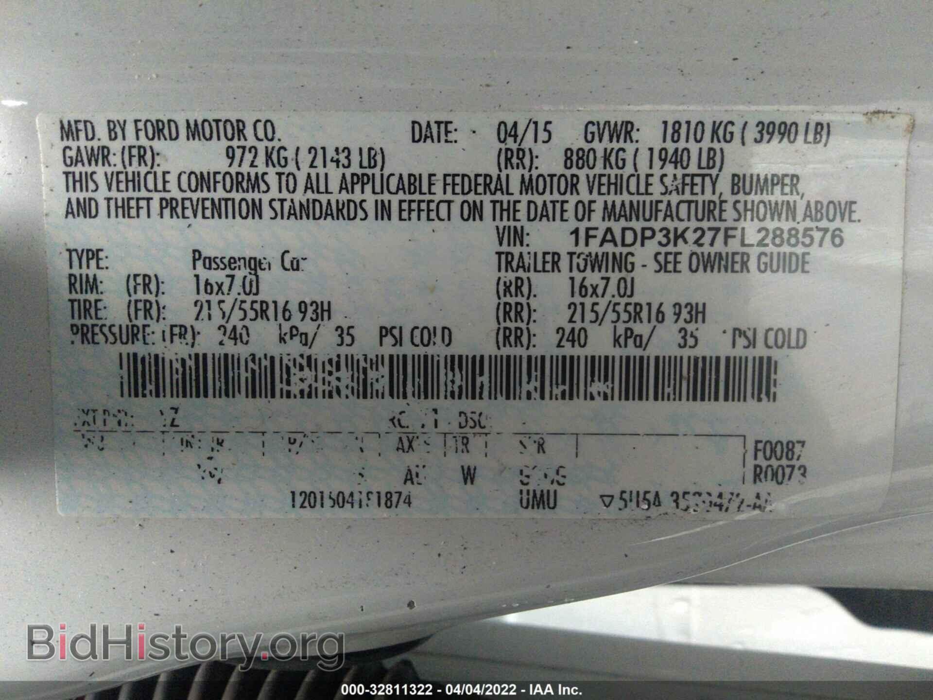 2015 FORD FOCUS - VIN: 1FADP3K27FL288576 - Photo 9