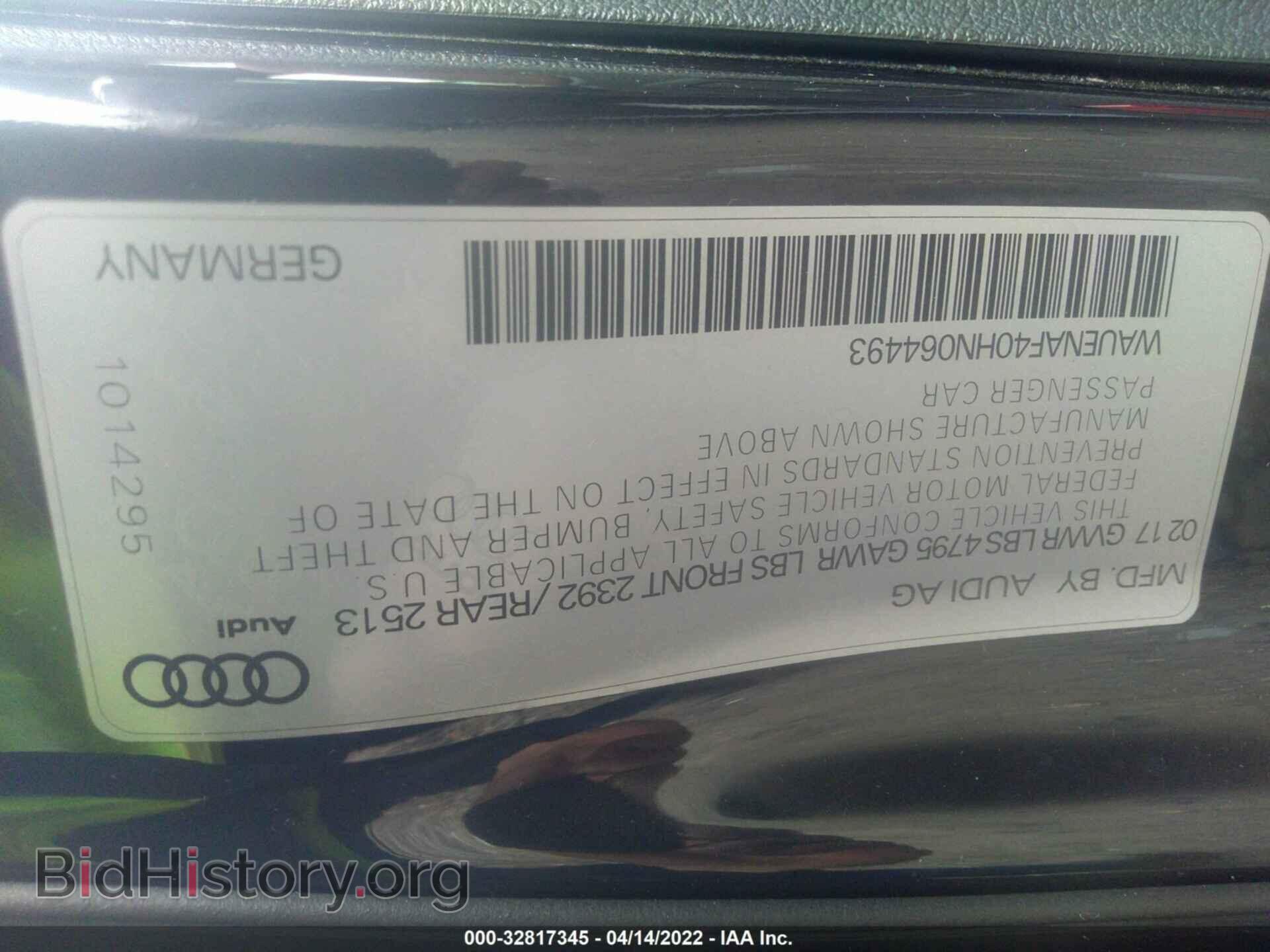 2017 AUDI A4 - VIN: WAUENAF40HN064493 - Фото 9