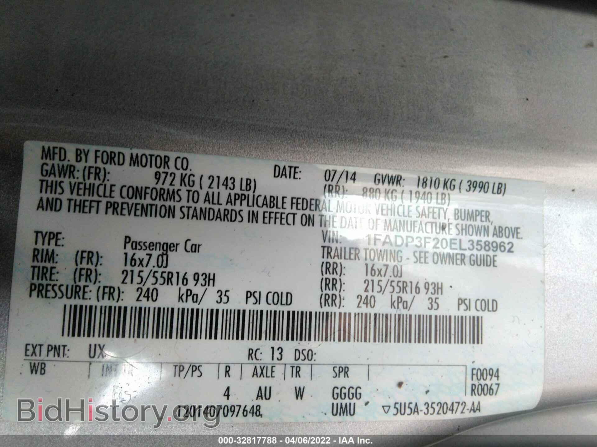 2014 FORD FOCUS - VIN: 1FADP3F20EL358962 - Photo 9