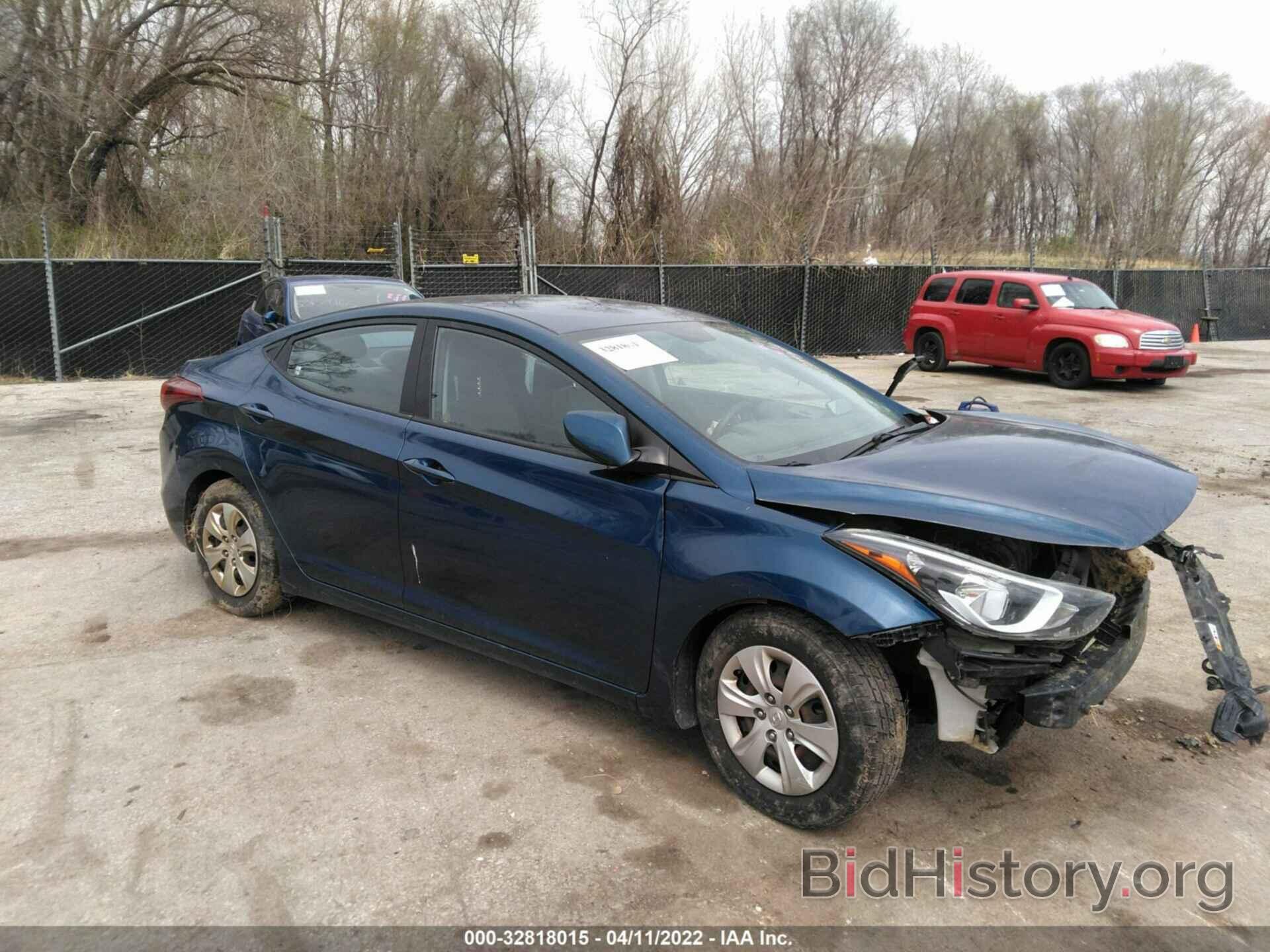 Photo KMHDH4AE1GU523487 - HYUNDAI ELANTRA 2016