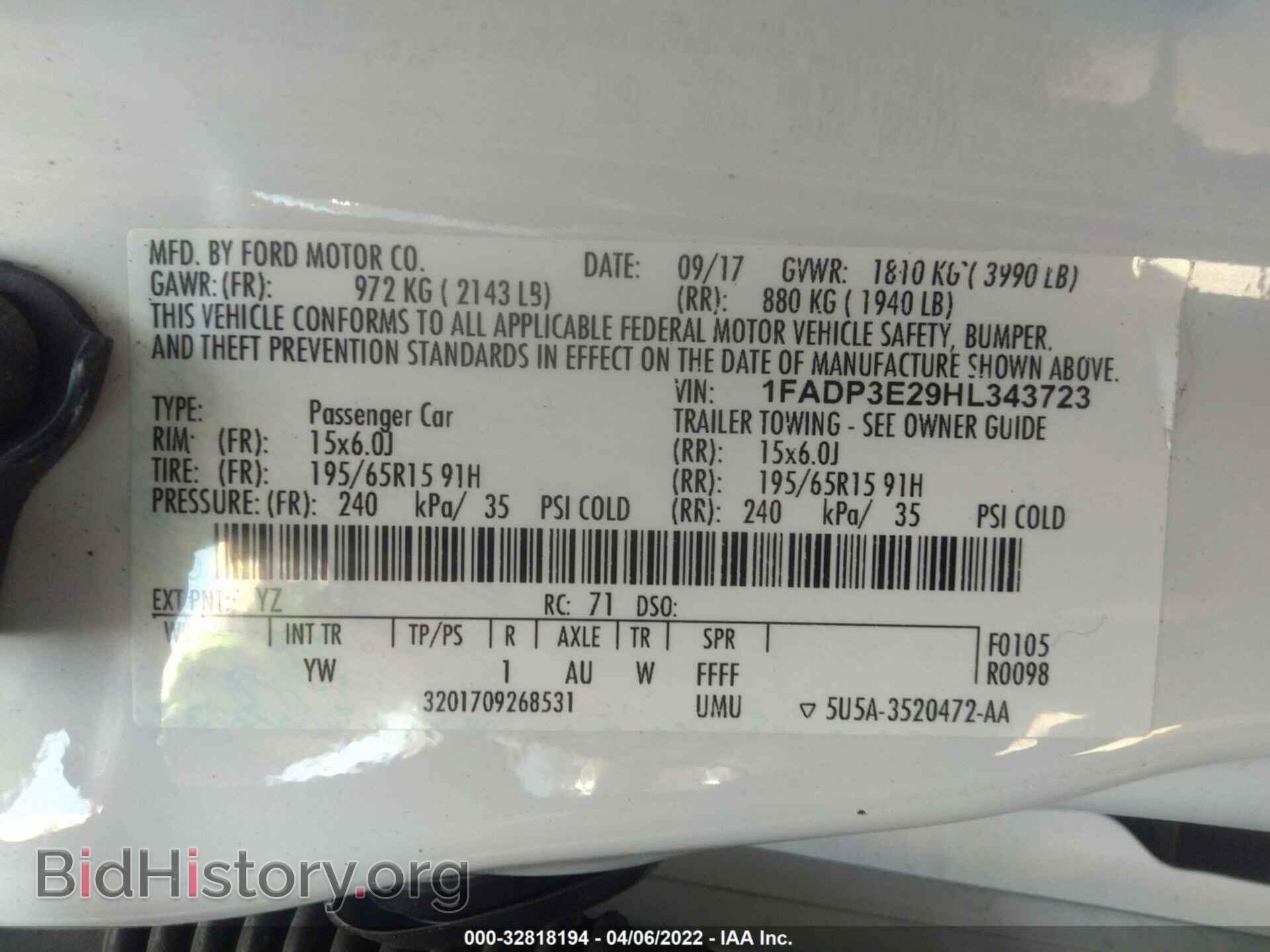 2017 FORD FOCUS - VIN: 1FADP3E29HL343723 - Фото 9