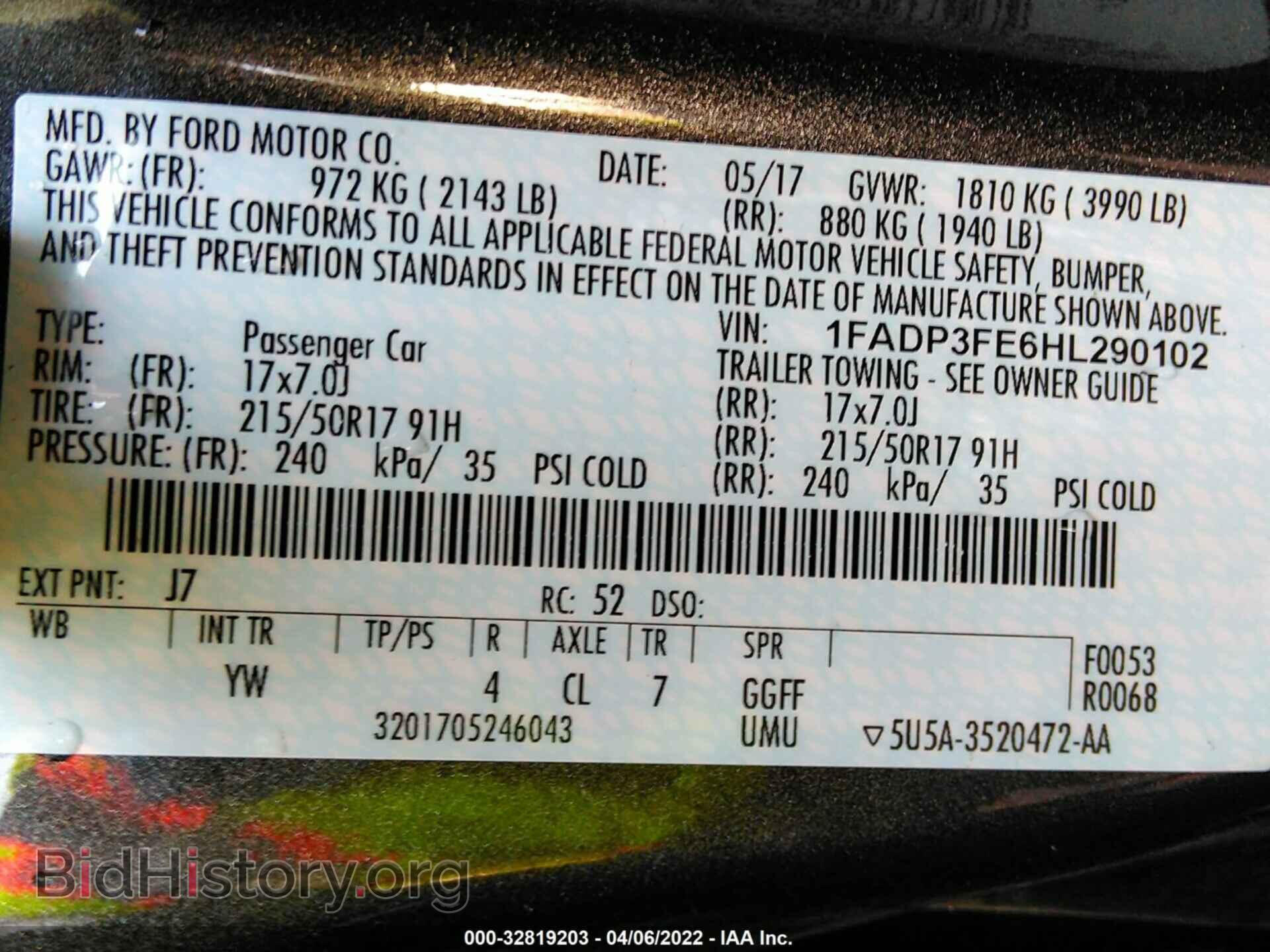 2017 FORD FOCUS - VIN: 1FADP3FE6HL290102 - Фото 9
